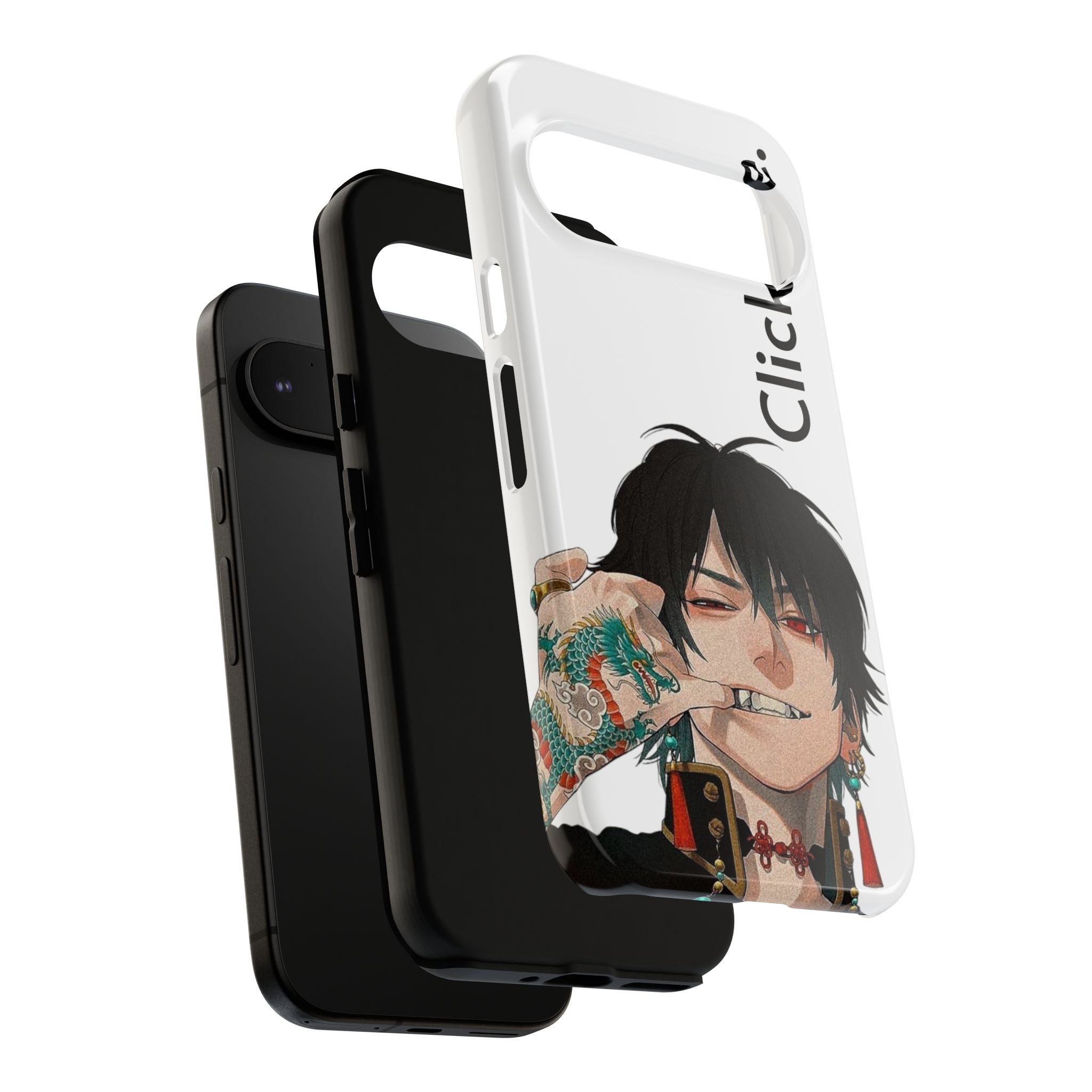 Edgy Anime Rebel Character - Tough Phone Case by