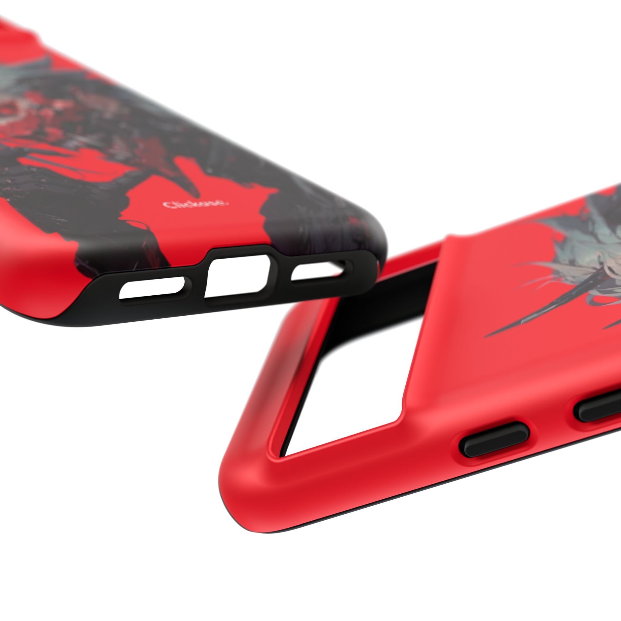 Demon Core Awakening – Futuristic Oni Cyborg Tough Phone Case by