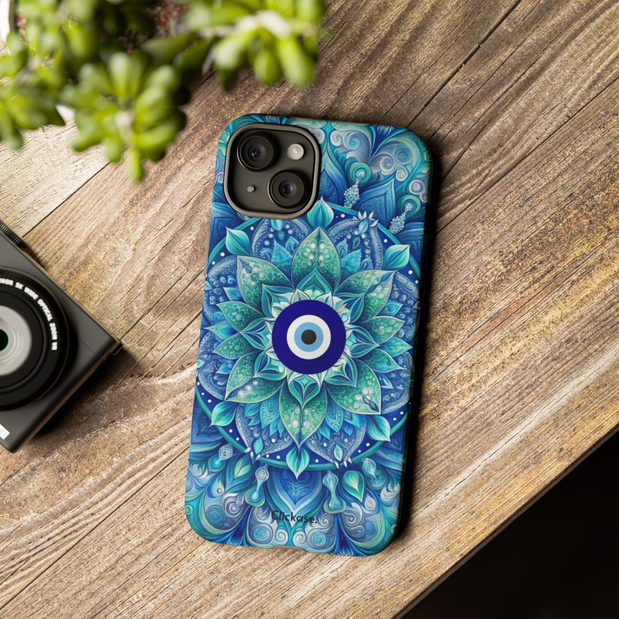 Mandala Design Blue Eye Pattern Tough Phone Case by