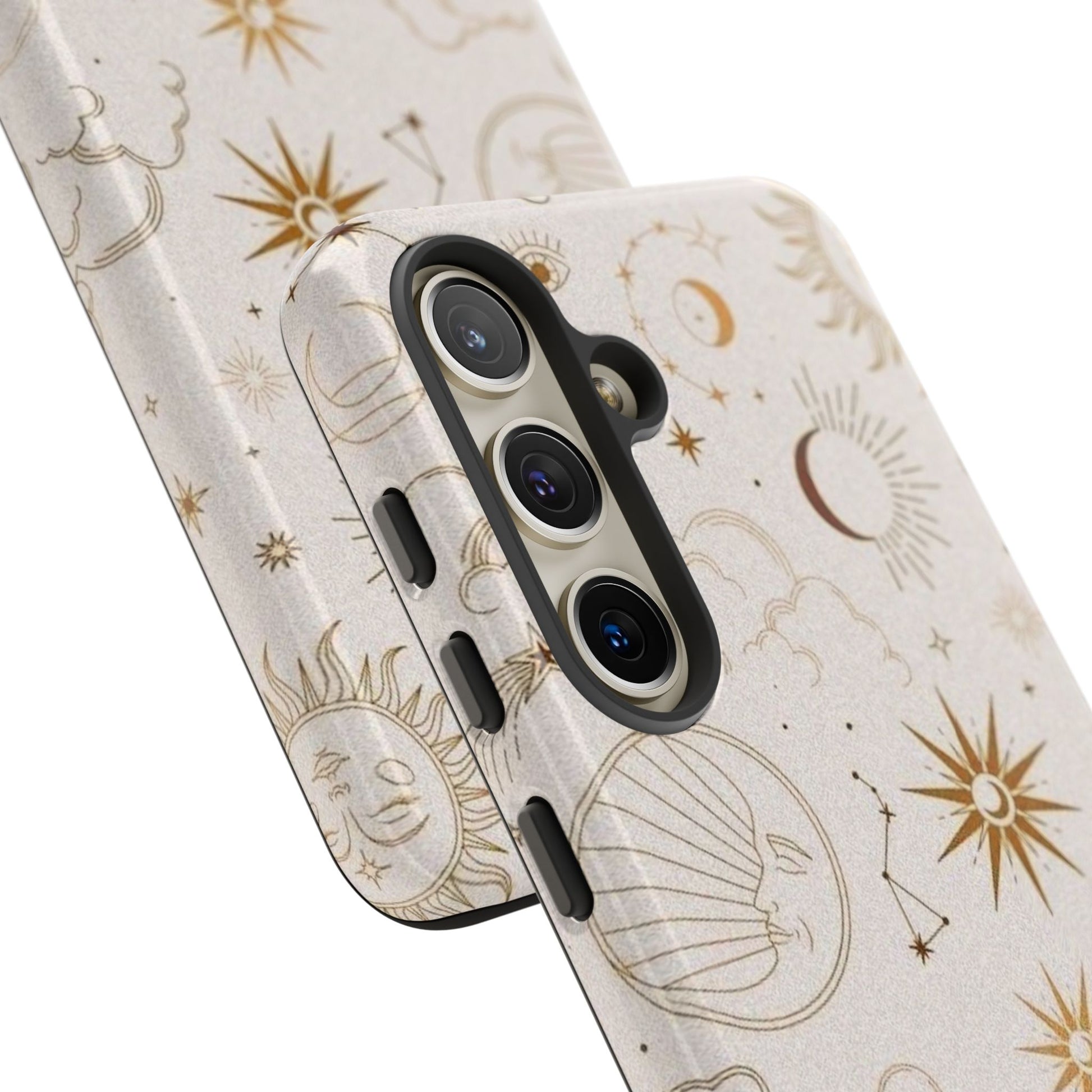 Astrology Celestial Moon and Star Pattern Tough Phone Case by