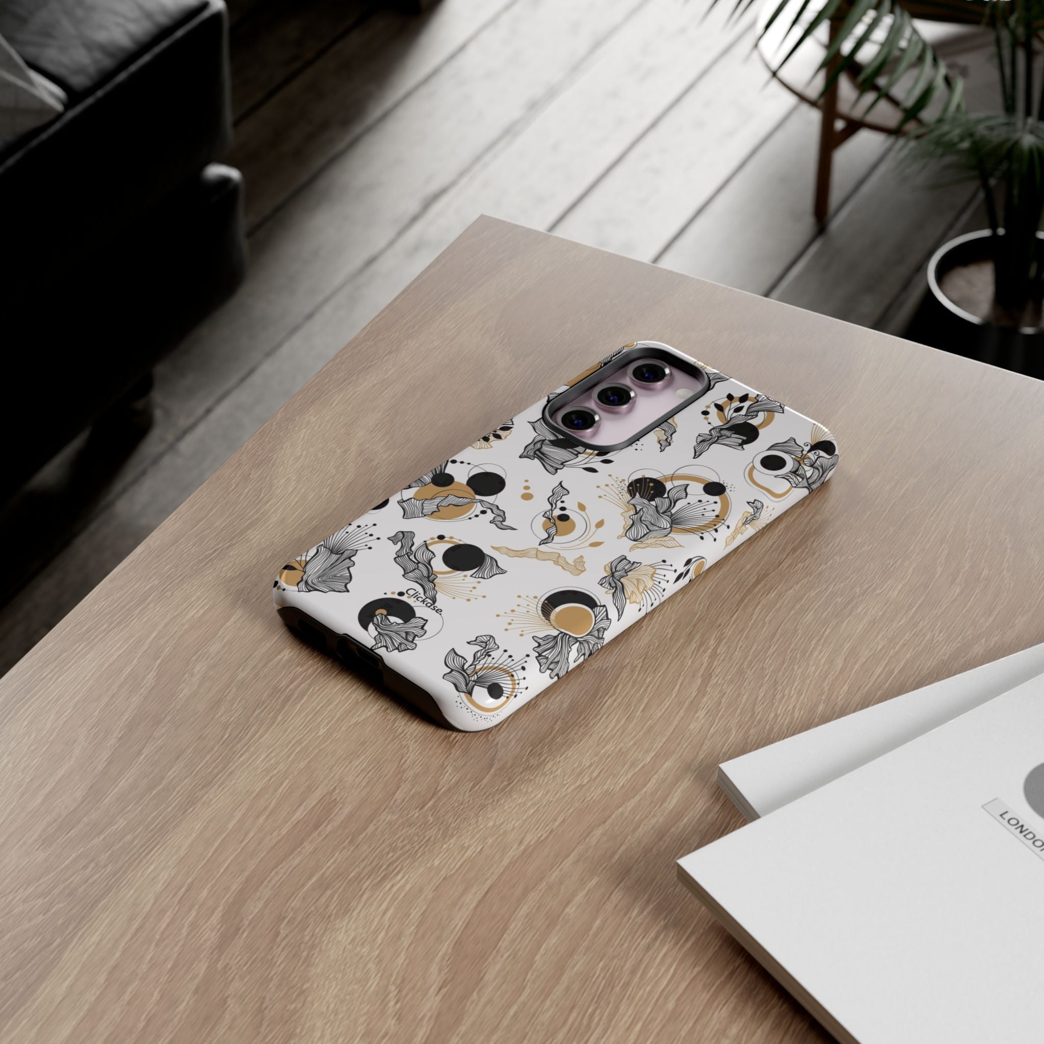 Abstract Floral Design Tough Phone Cases by
