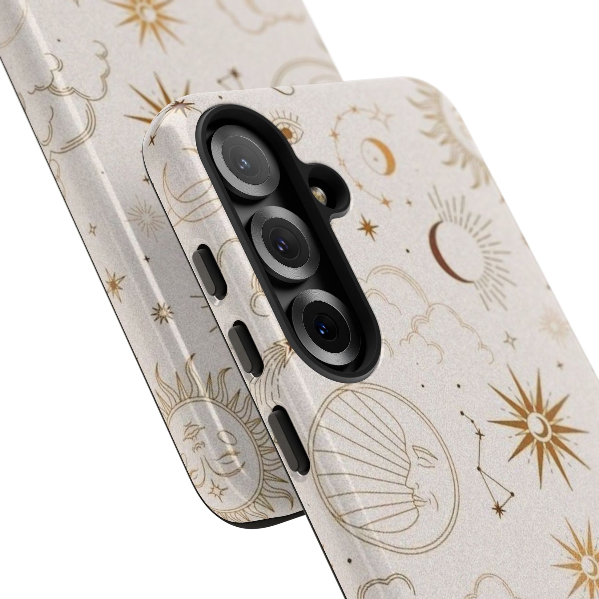 Astrology Celestial Moon and Star Pattern Tough Phone Case by