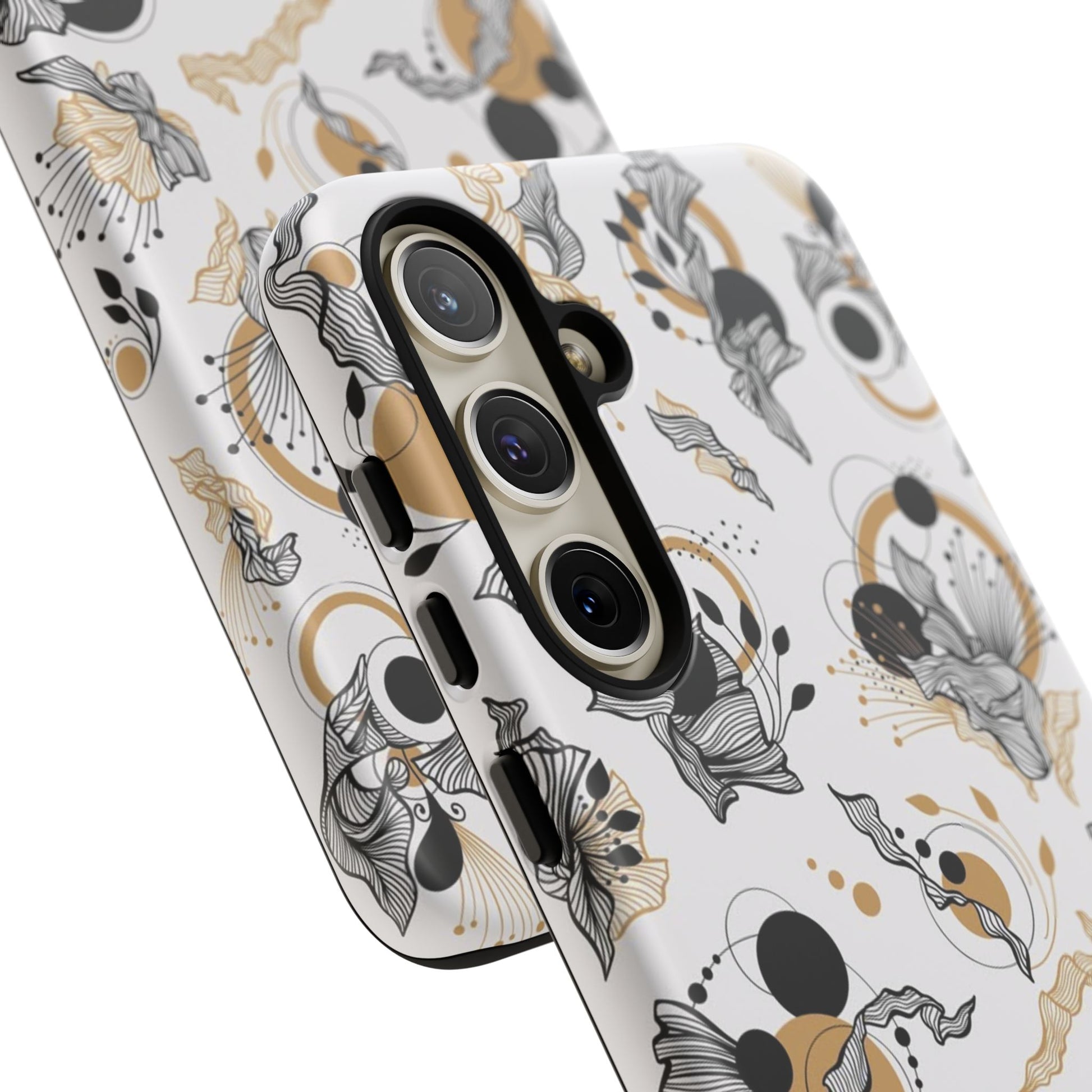 Abstract Floral Design Tough Phone Cases by