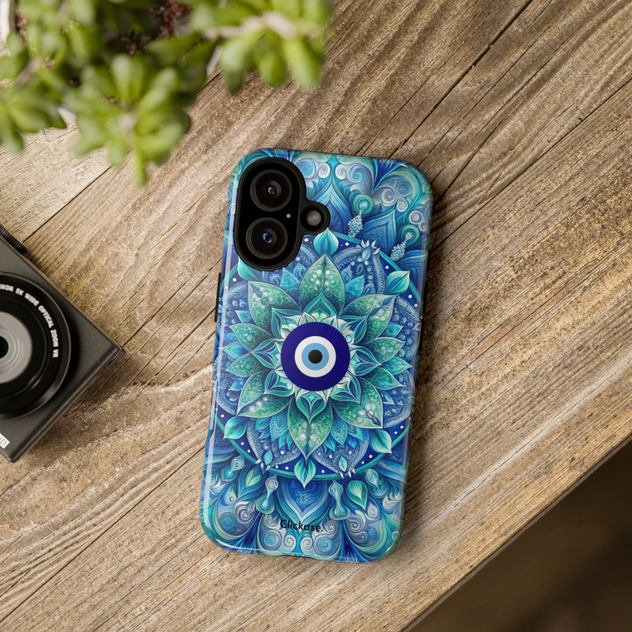 Mandala Design Blue Eye Pattern Tough Phone Case by