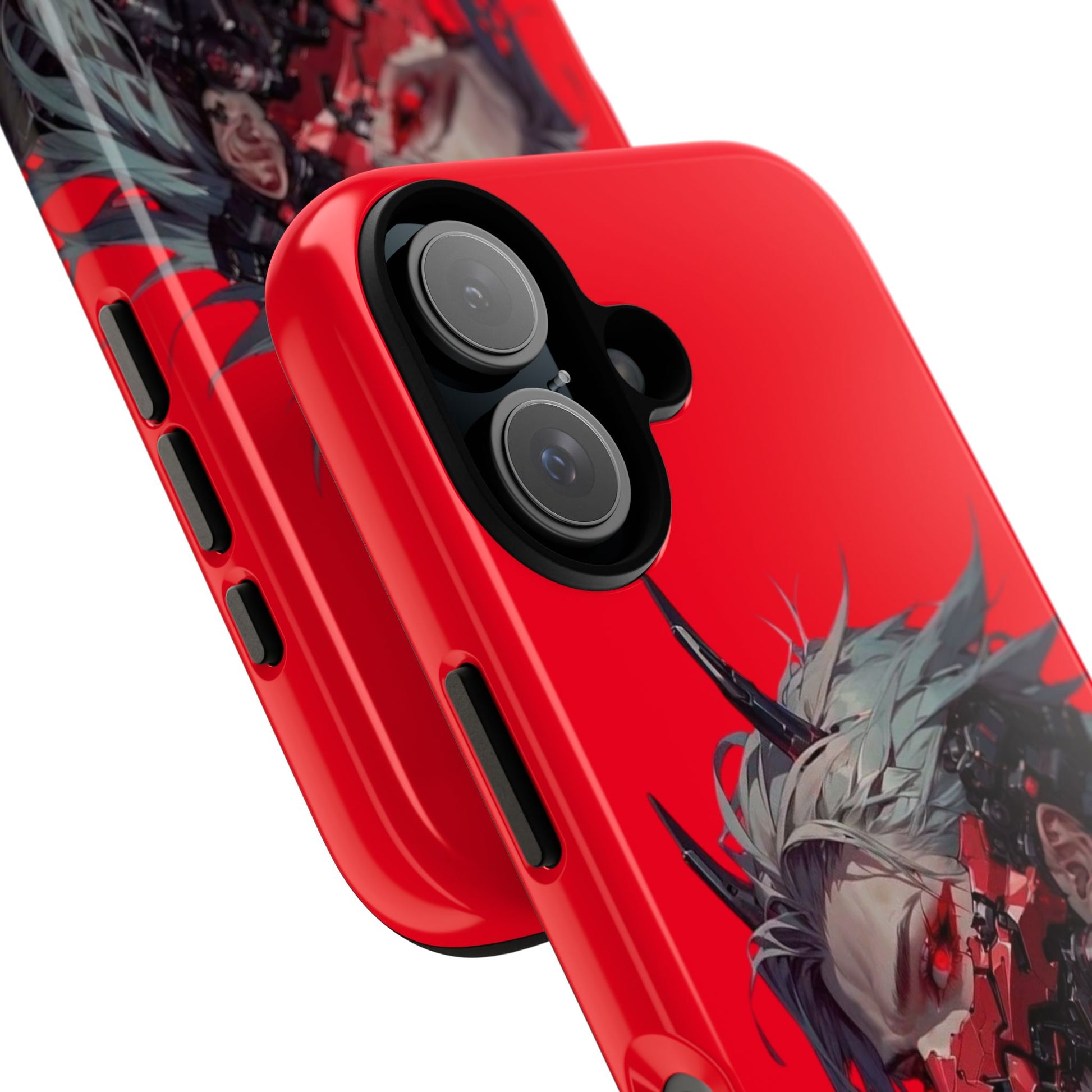 Demon Core Awakening – Futuristic Oni Cyborg Tough Phone Case by
