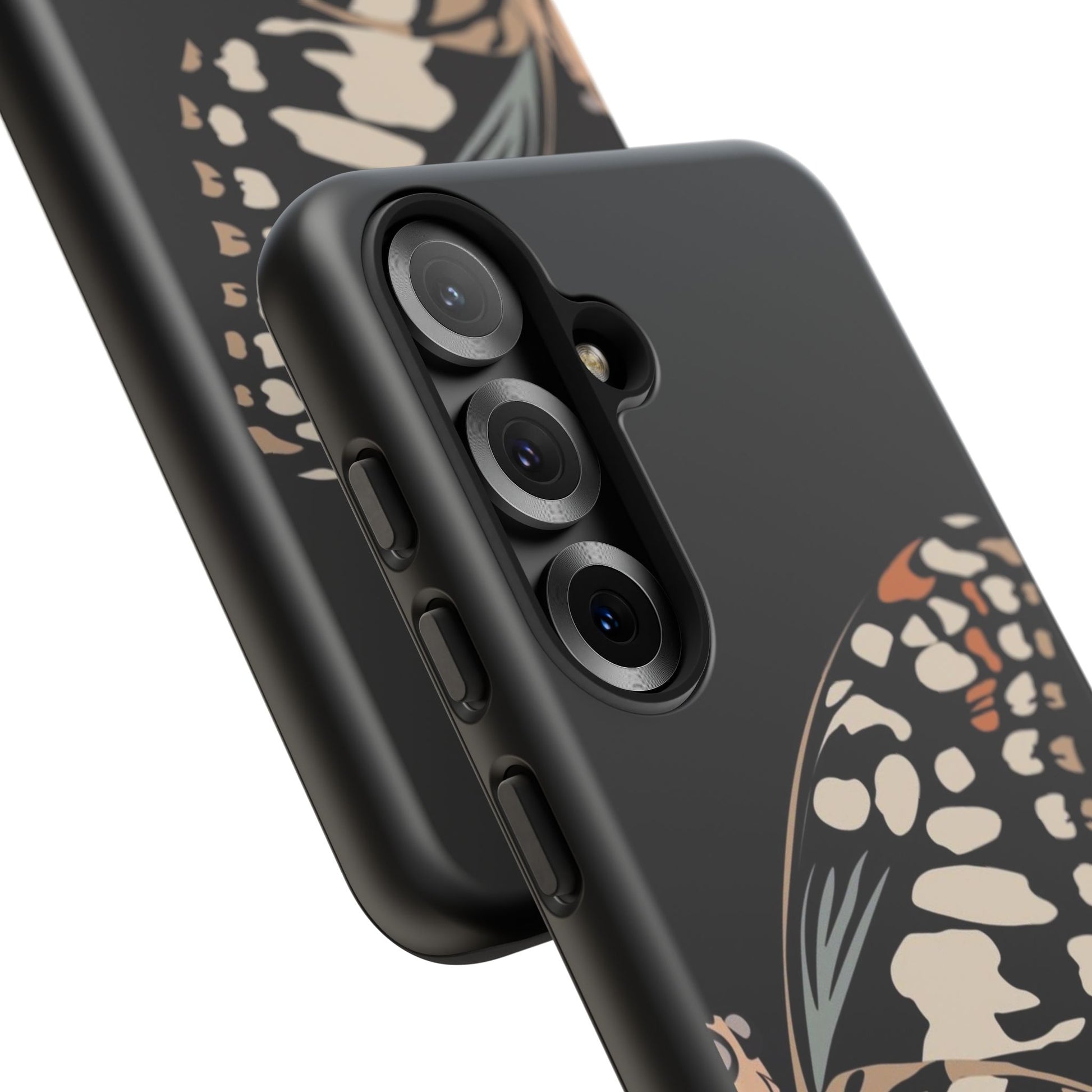 Butterfly Black Tough Phone Case by