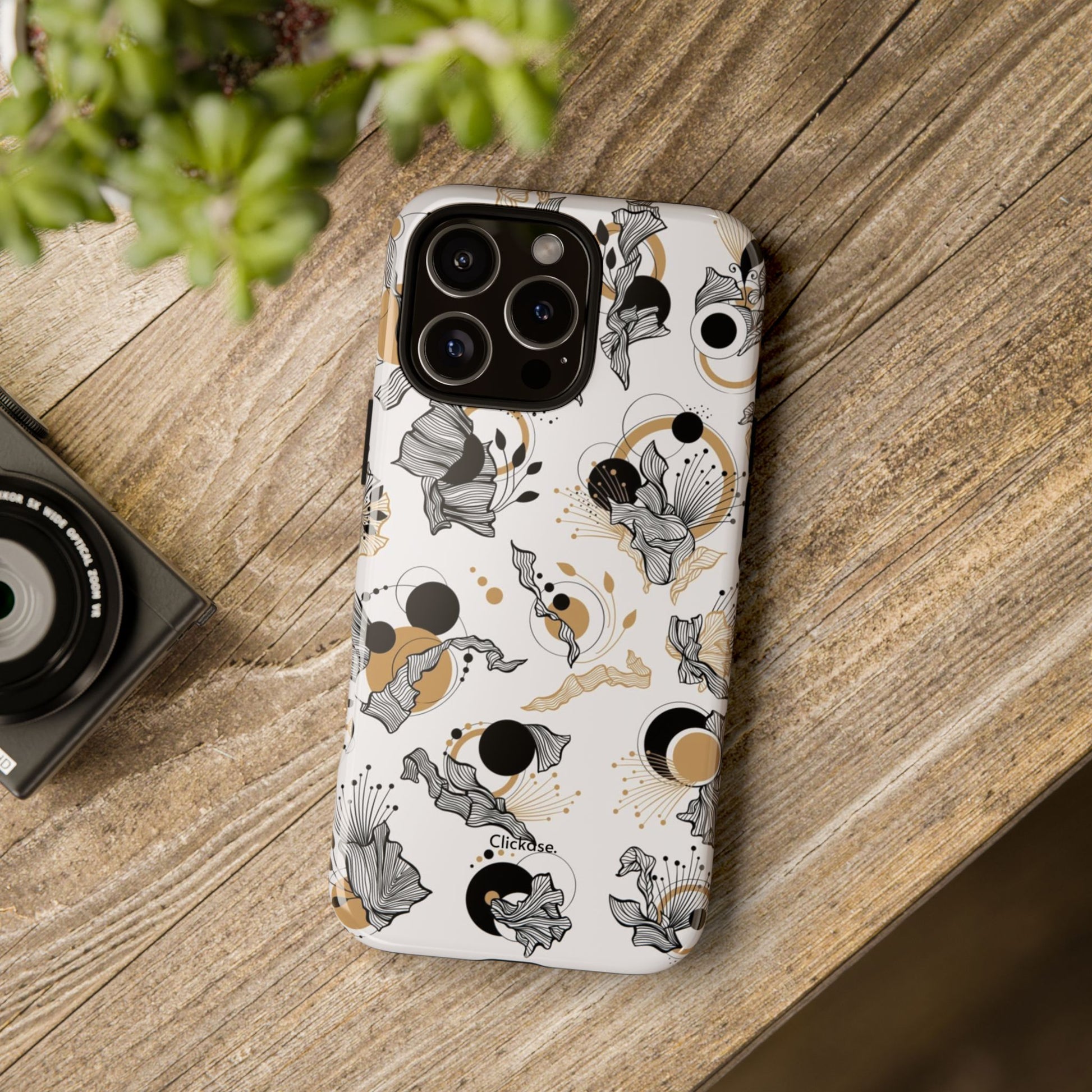 Abstract Floral Design Tough Phone Cases by