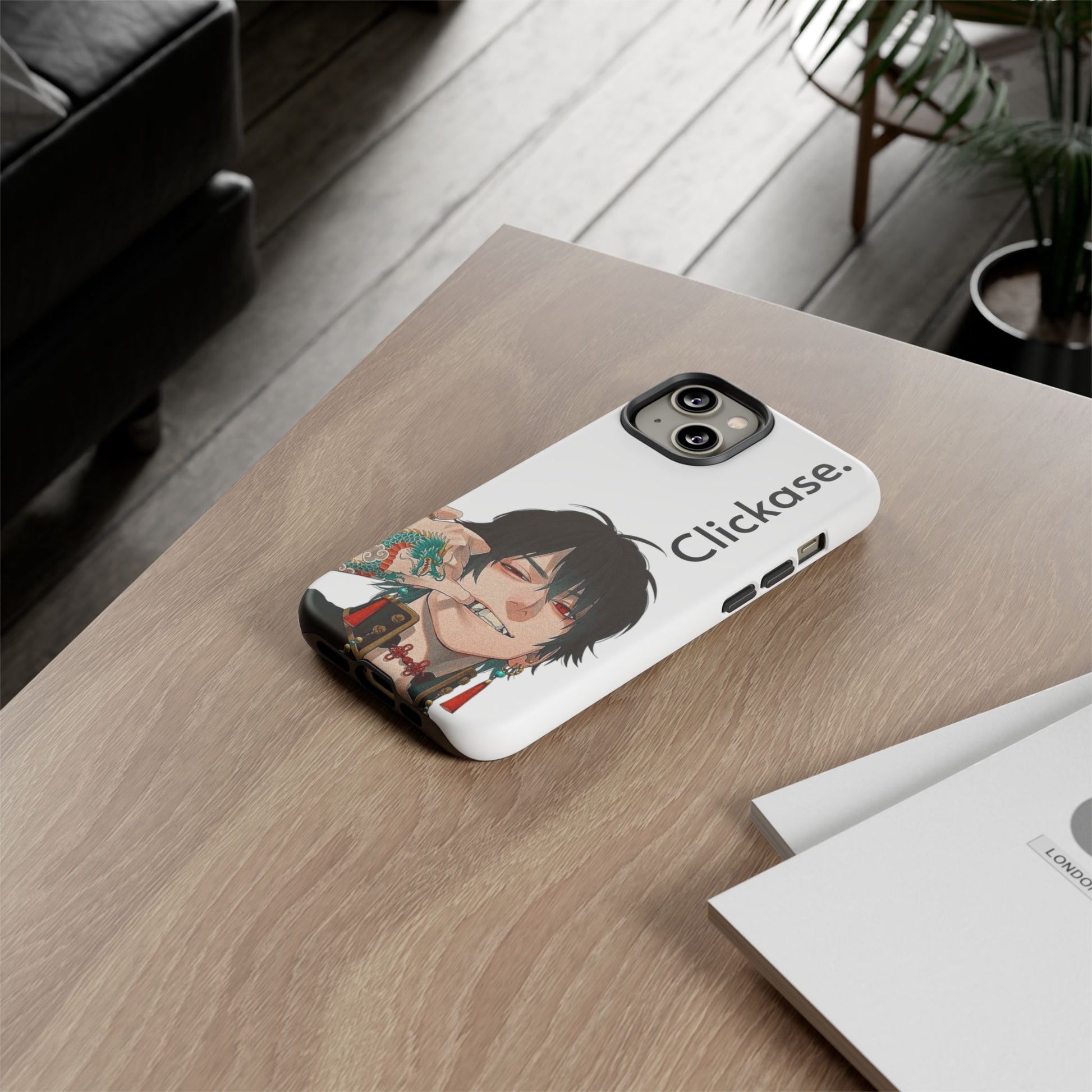 Edgy Anime Rebel Character - Tough Phone Case by