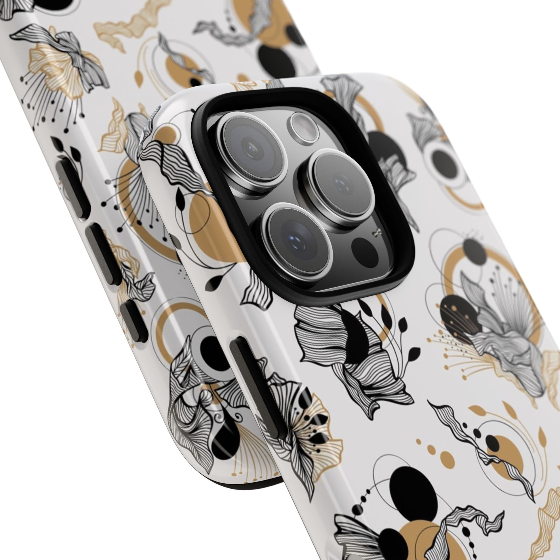 Abstract Floral Design Tough Phone Cases by