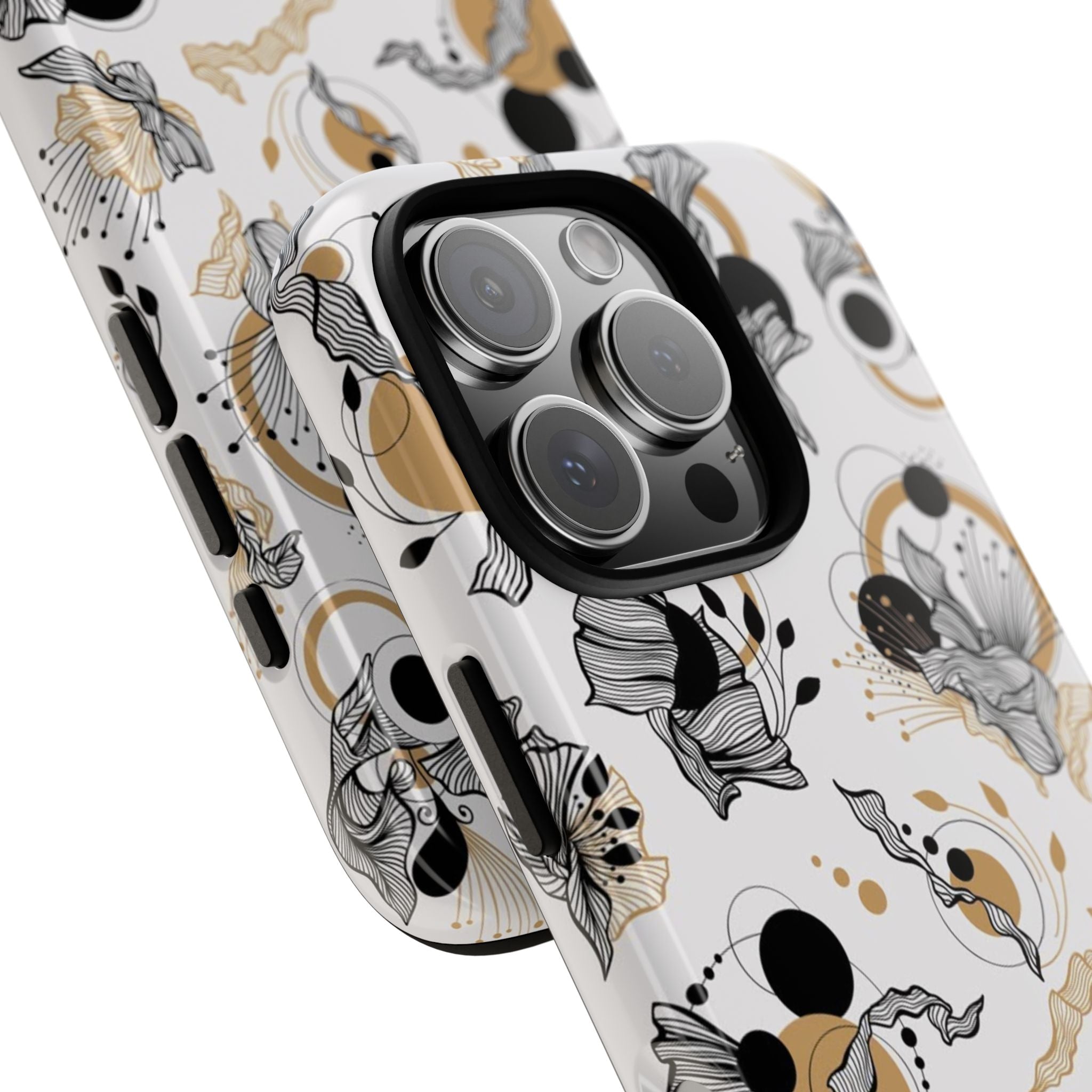 Abstract Floral Design Tough Phone Cases by