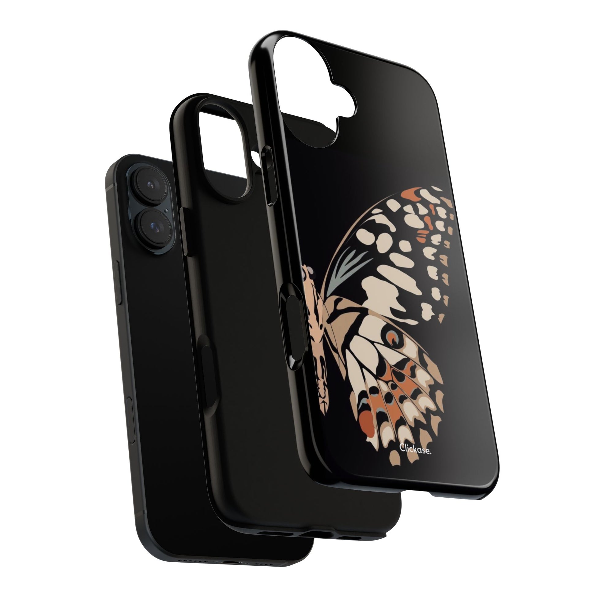 Butterfly Black Tough Phone Case by