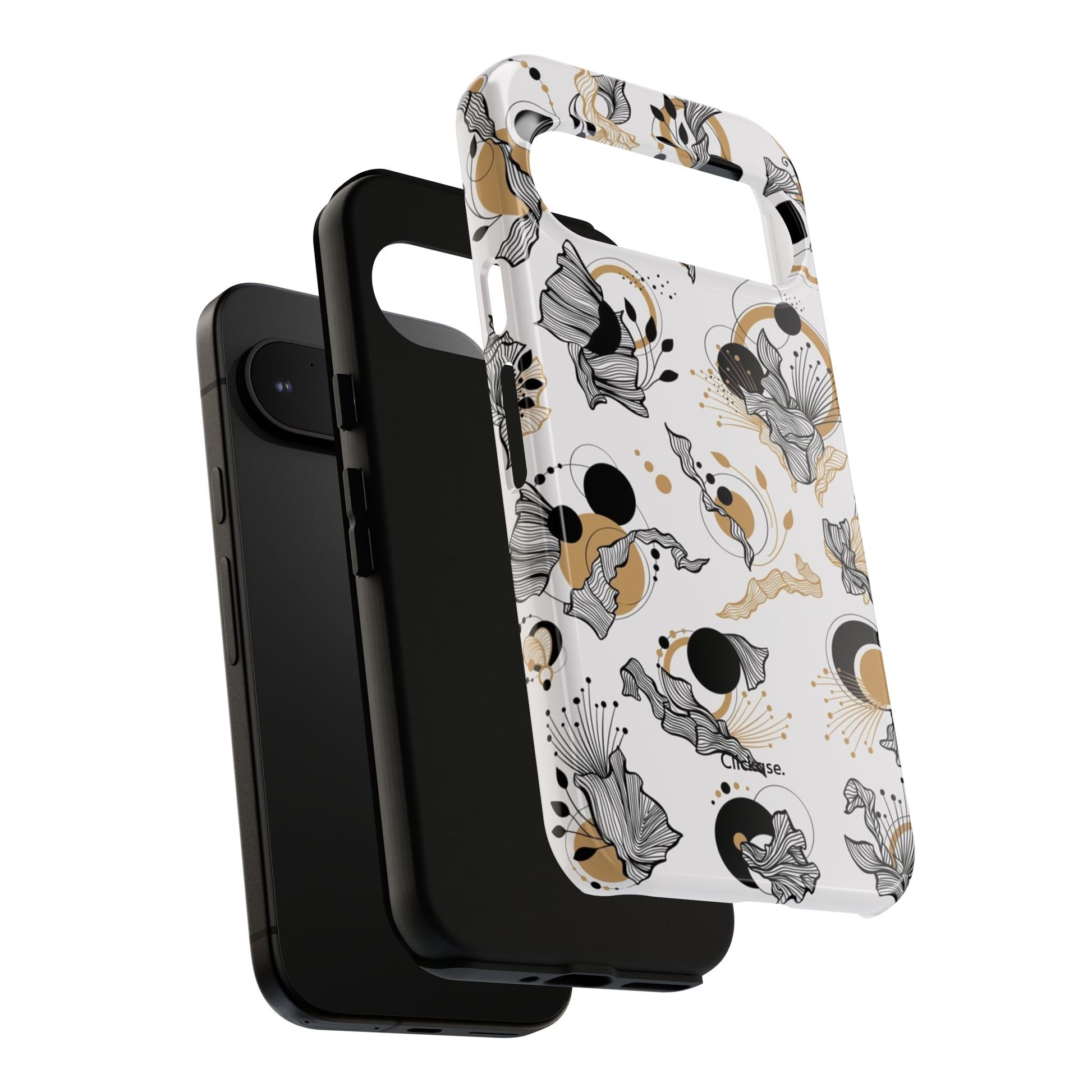 Abstract Floral Design Tough Phone Cases by