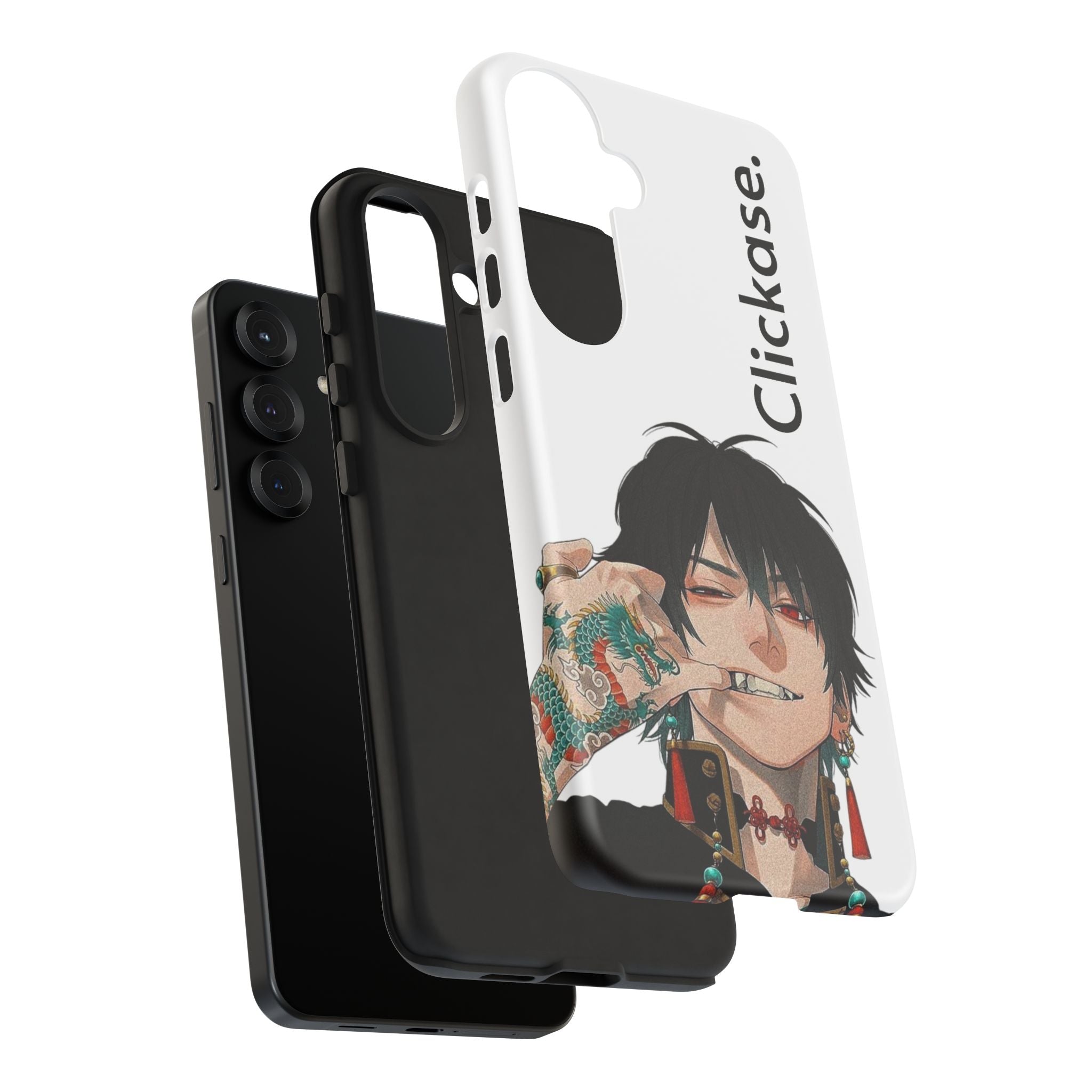Edgy Anime Rebel Character - Tough Phone Case by