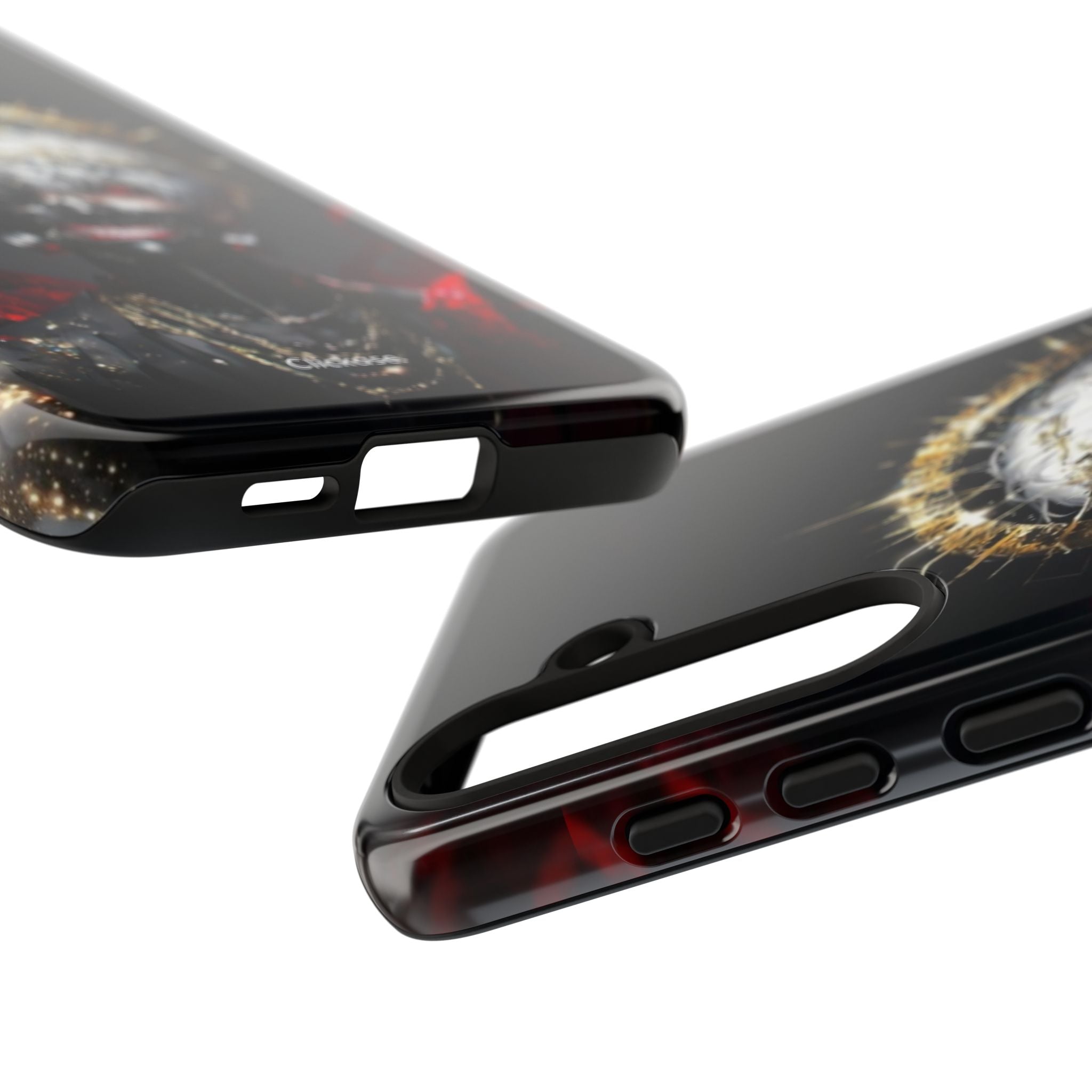 Ken Kaneki anime style durable phone case with 3D wrap and shock-absorbing silicone liner