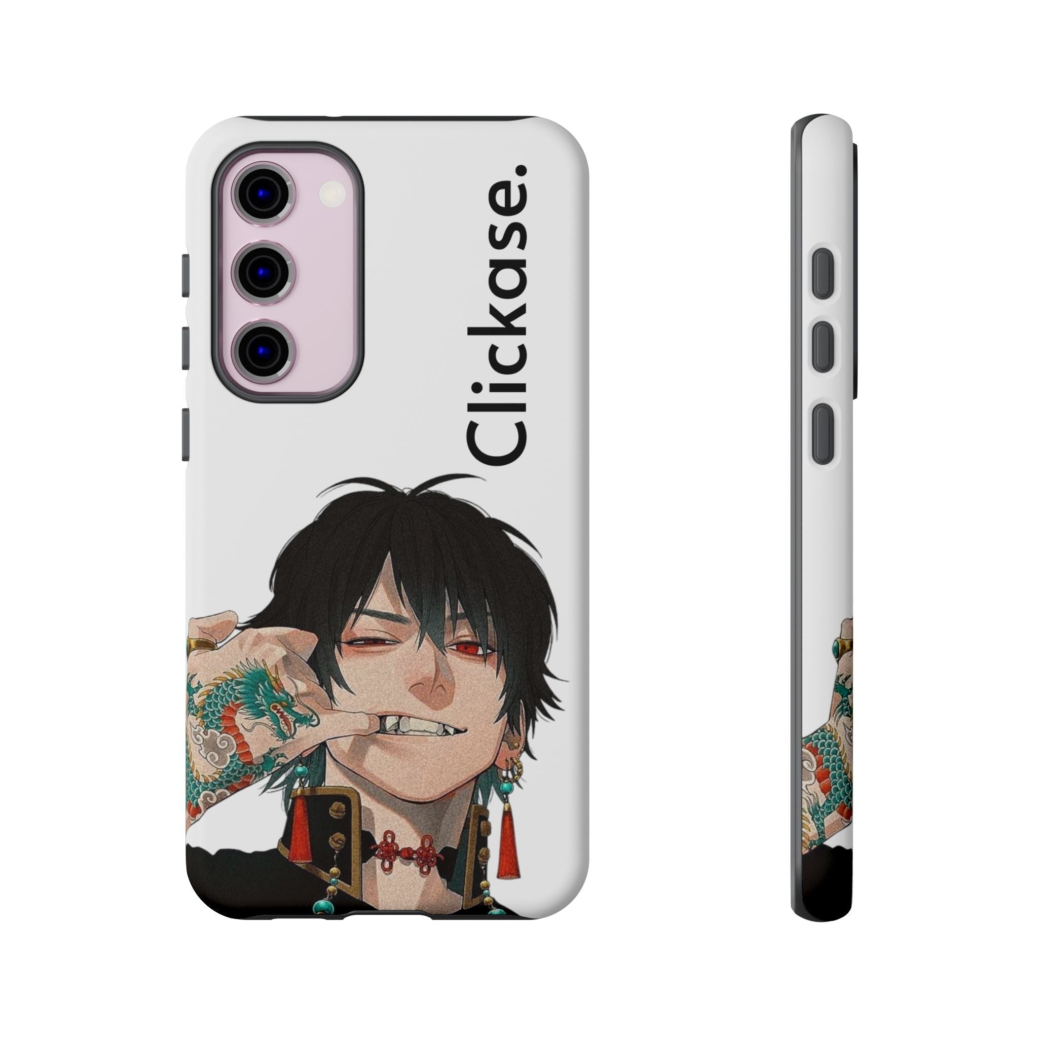 Edgy Anime Rebel Character - Tough Phone Case by