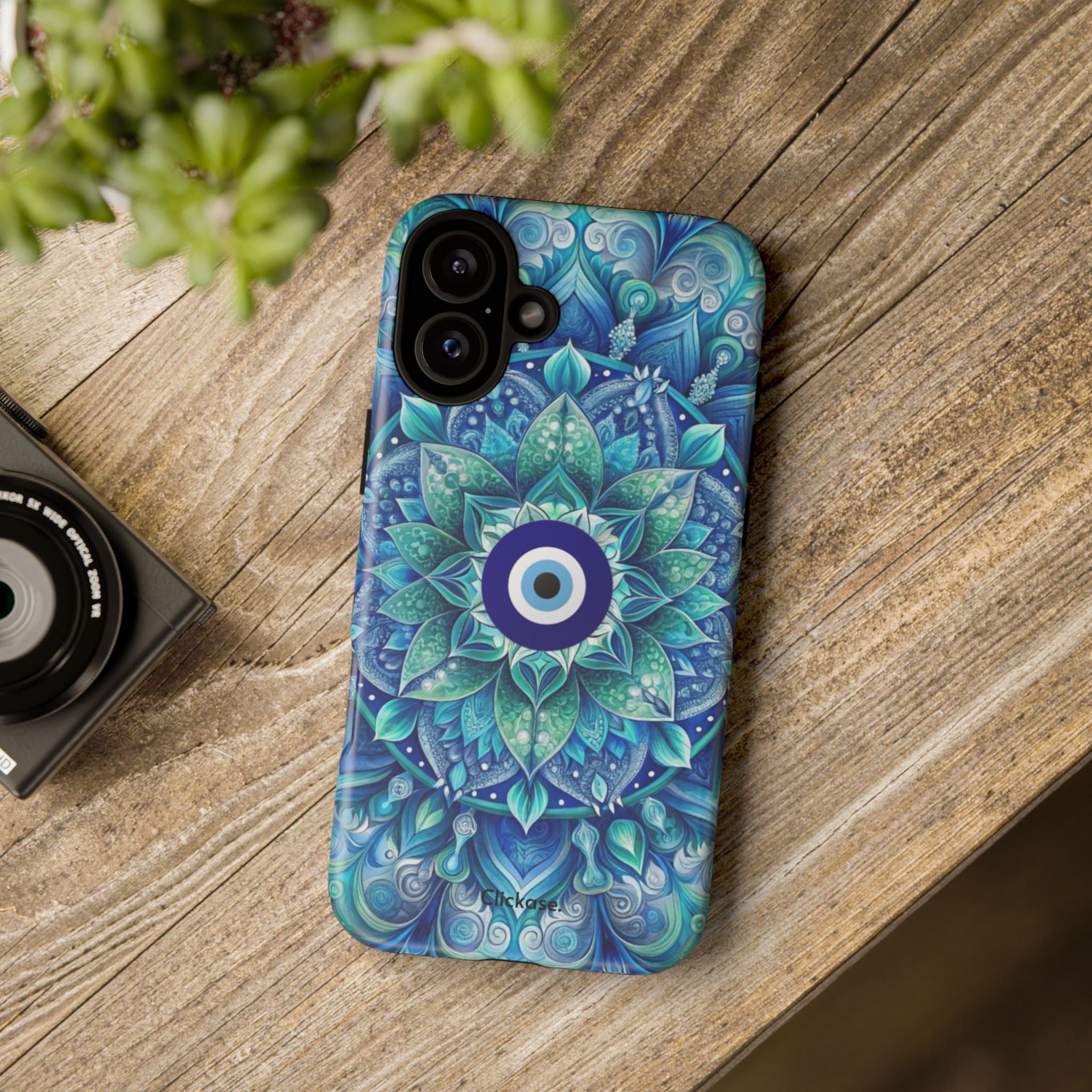Mandala Design Blue Eye Pattern Tough Phone Case by