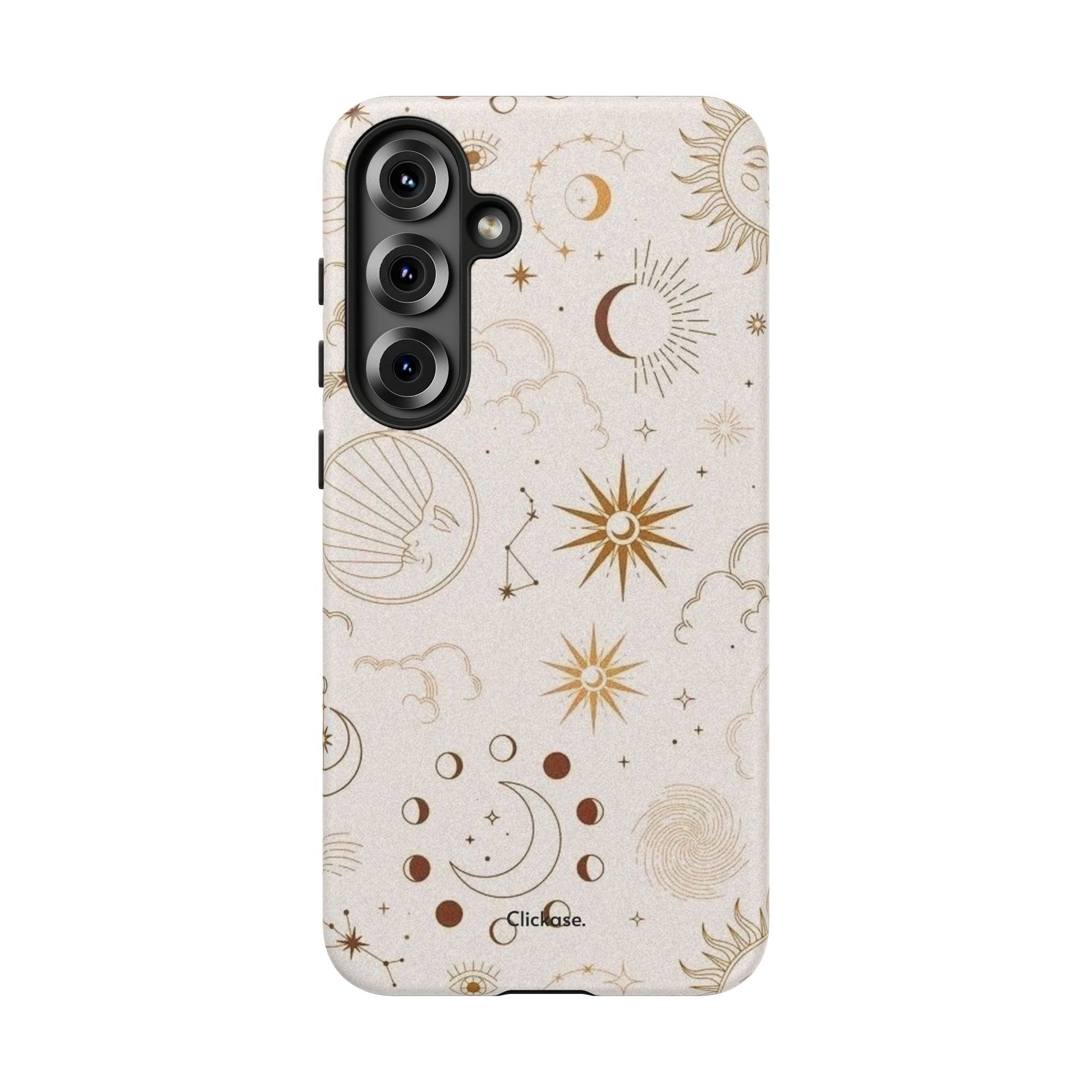 Astrology Celestial Moon and Star Pattern Tough Phone Case by