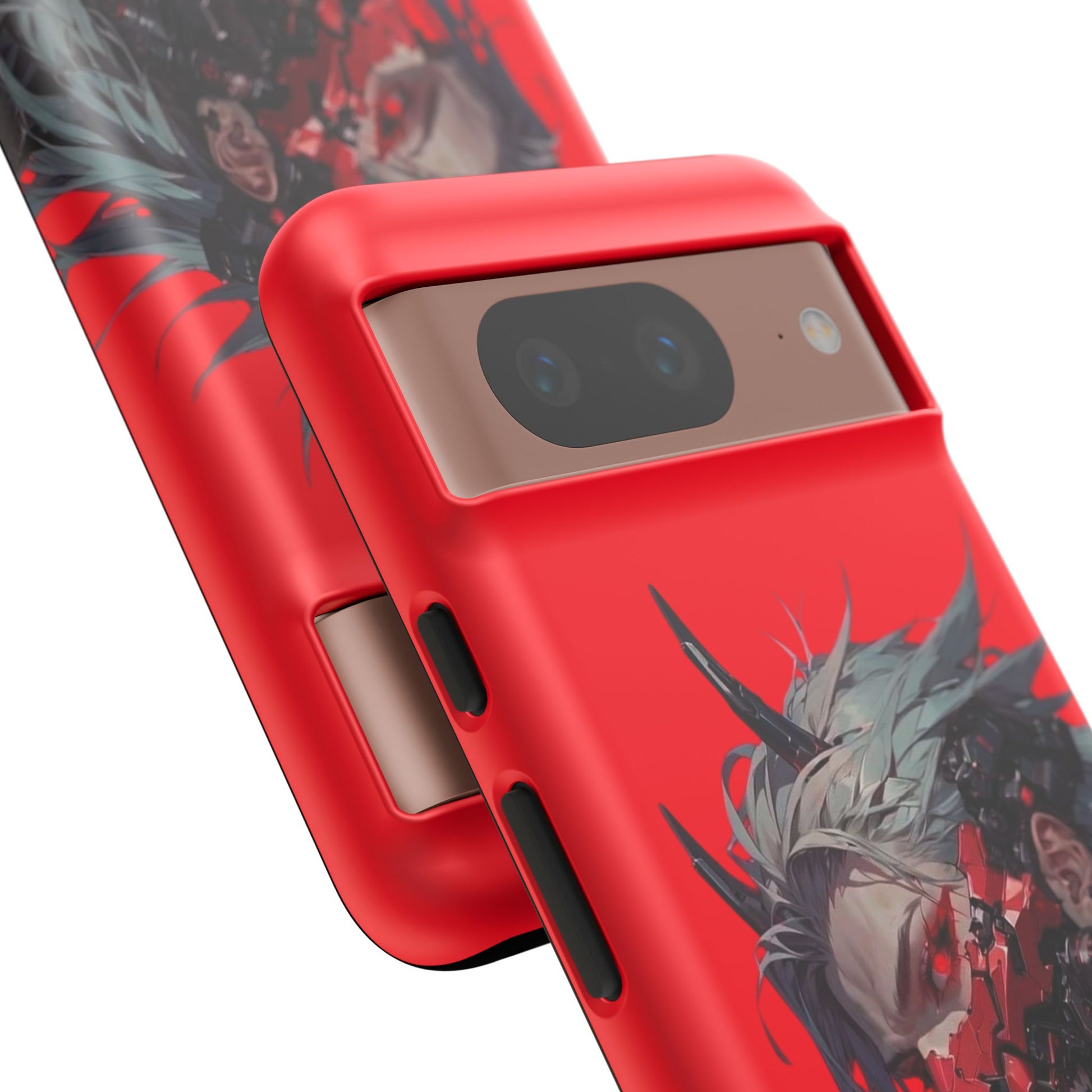 Demon Core Awakening – Futuristic Oni Cyborg Tough Phone Case by