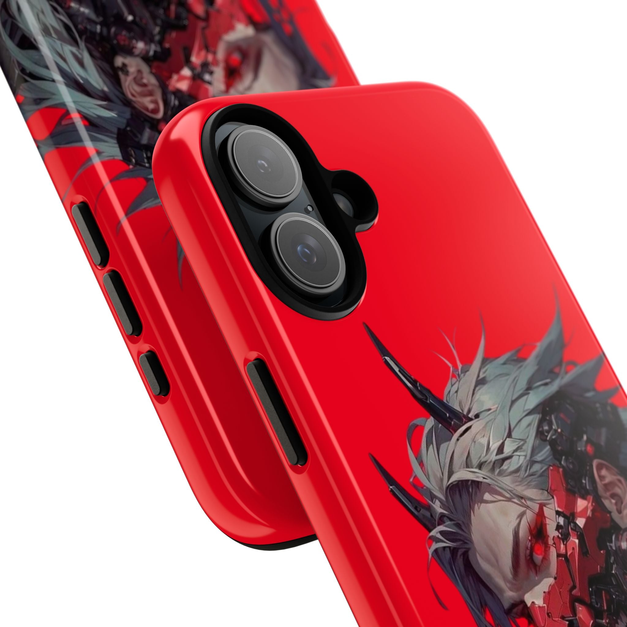 Demon Core Awakening – Futuristic Oni Cyborg Tough Phone Case by