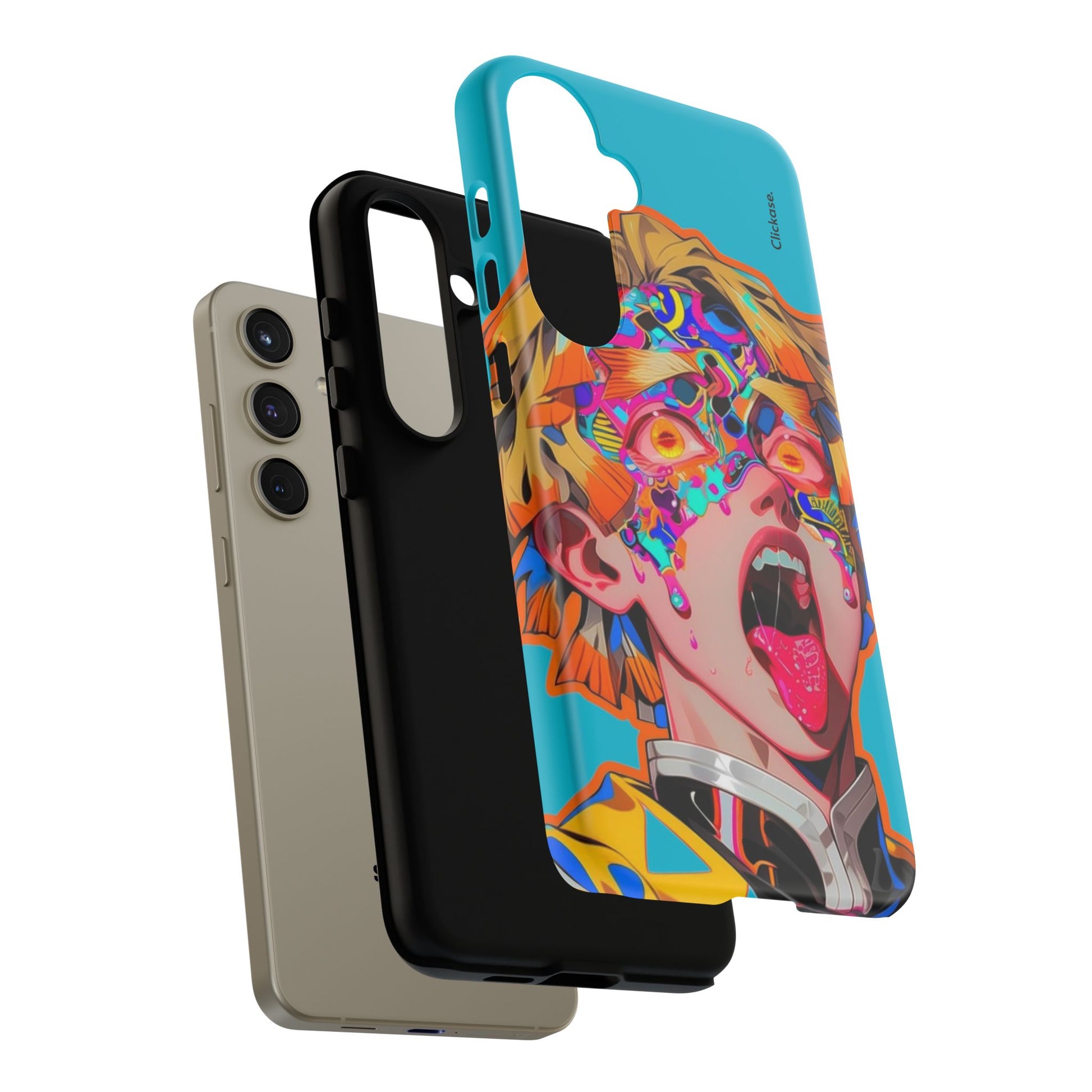 Zenitsu Agatsuma – Neon Thunder Pop Art Tough Phone Case by