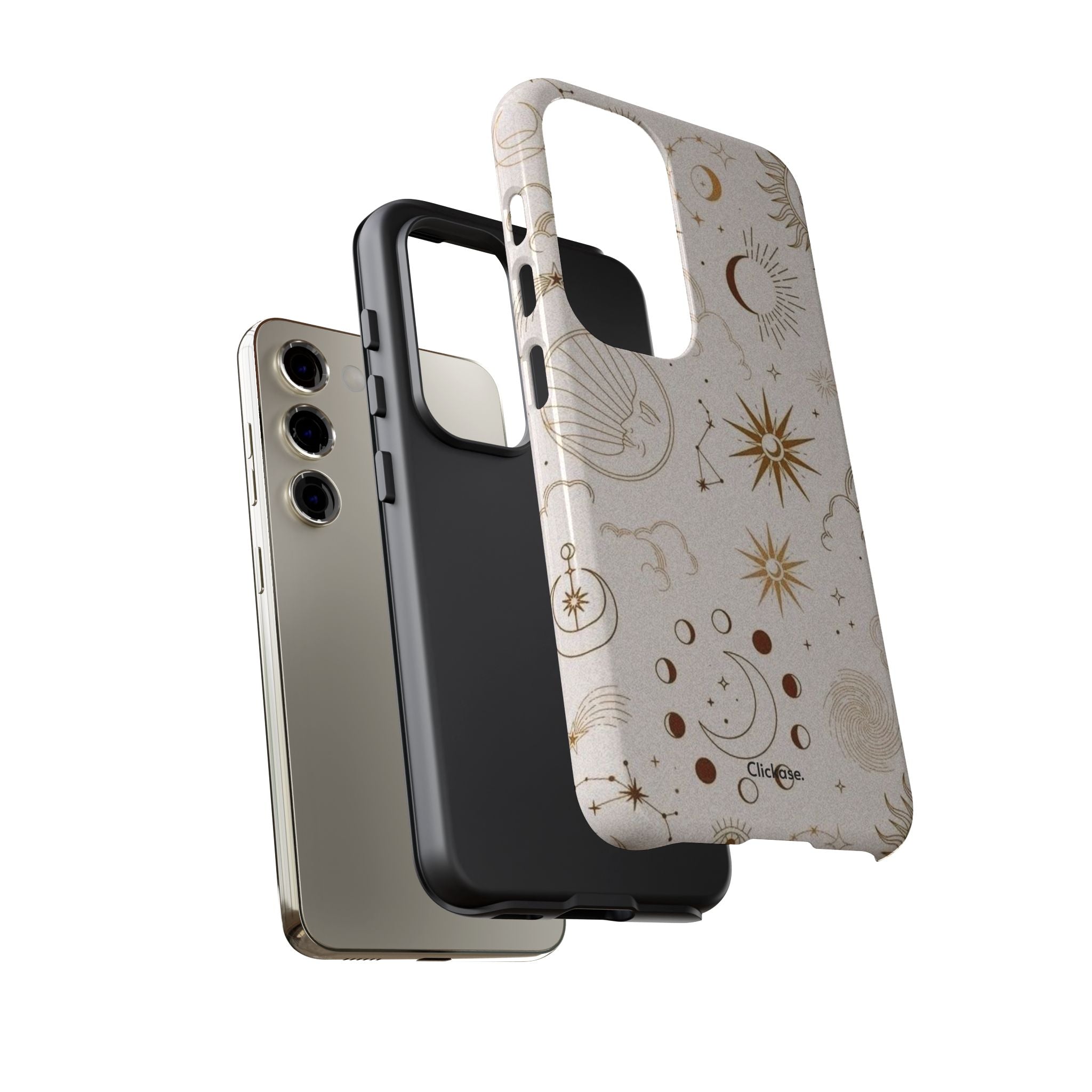 Astrology Celestial Moon and Star Pattern Tough Phone Case by