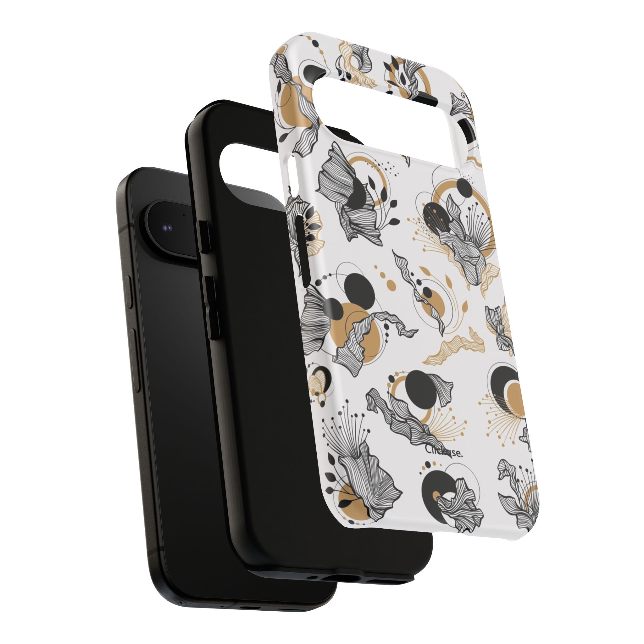 Abstract Floral Design Tough Phone Cases by