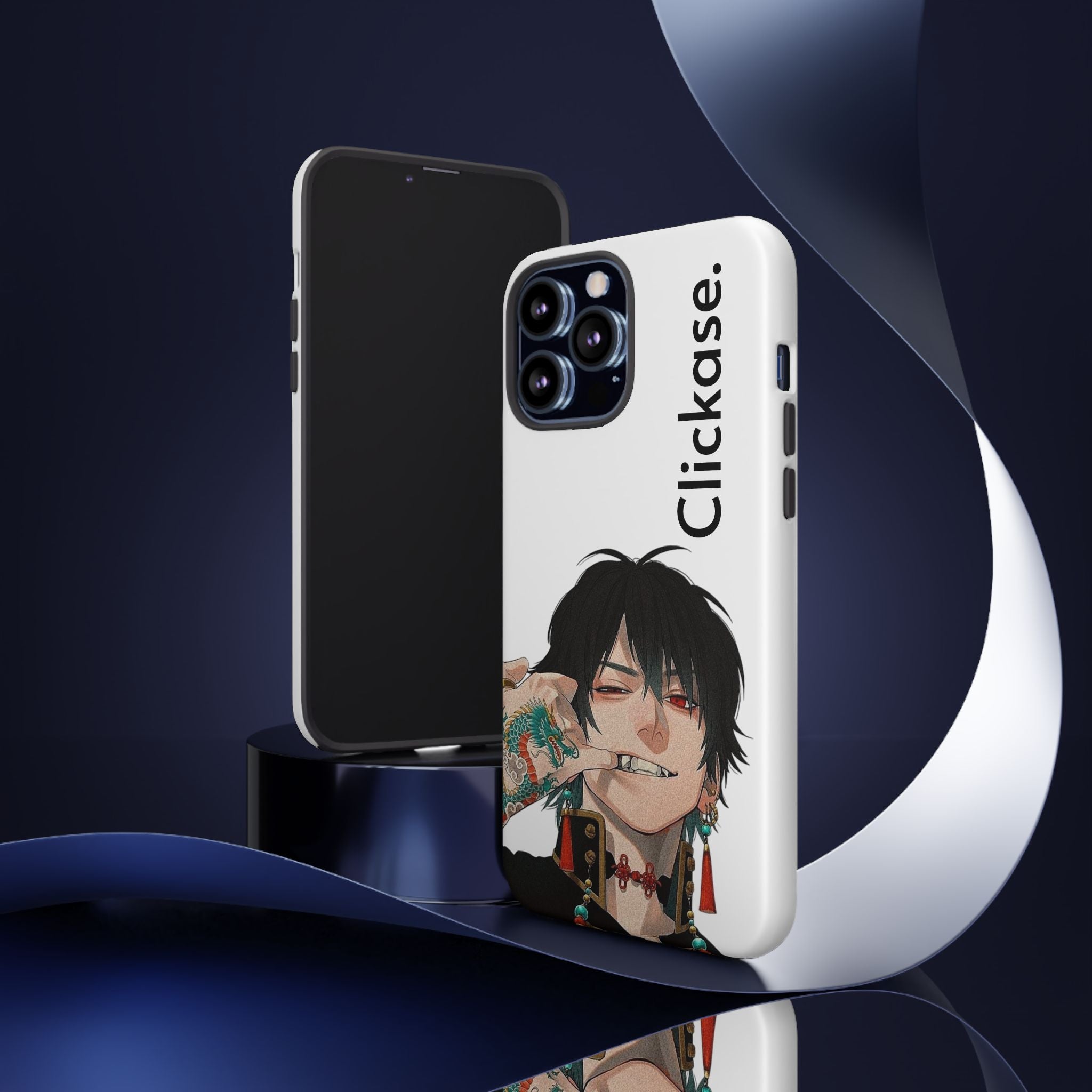 Edgy Anime Rebel Character - Tough Phone Case by