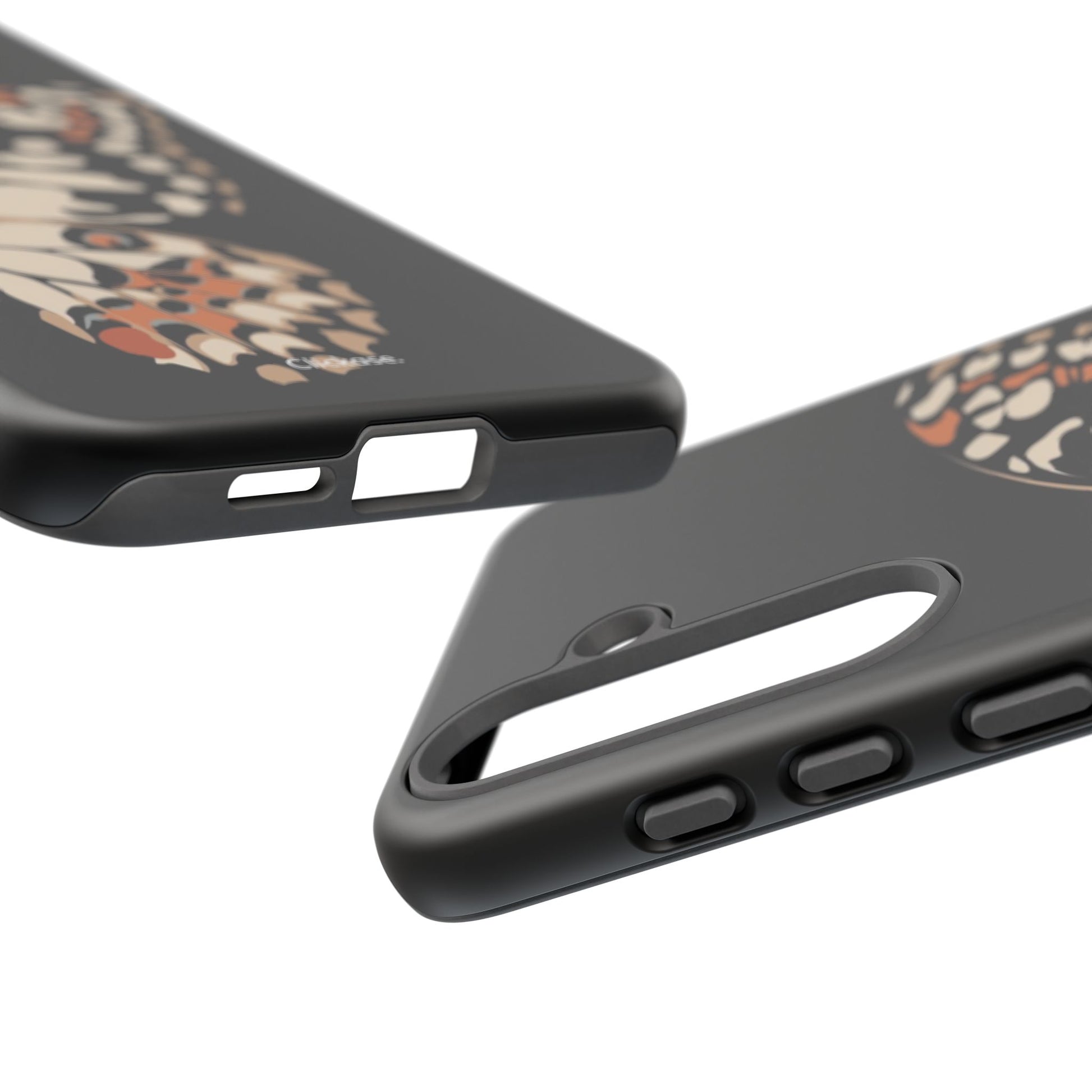 Butterfly Black Tough Phone Case by
