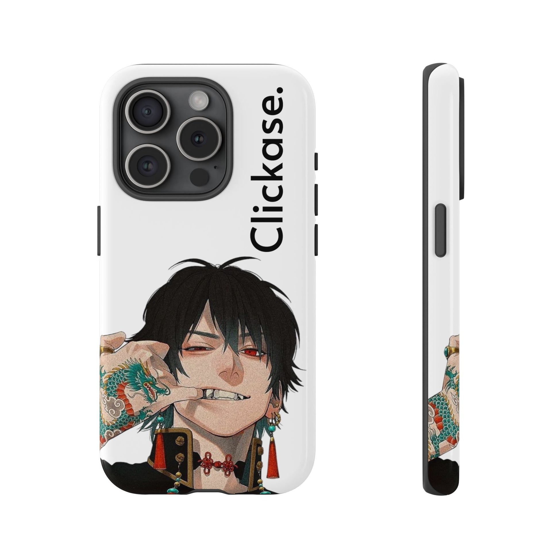 Edgy Anime Rebel Character - Tough Phone Case by