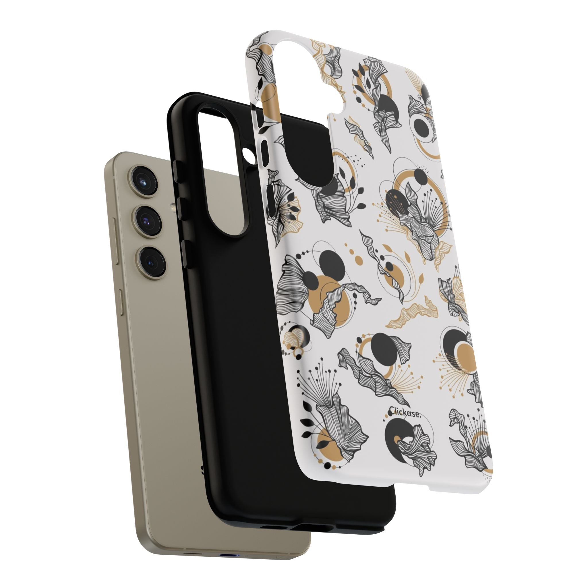 Abstract Floral Design Tough Phone Cases by