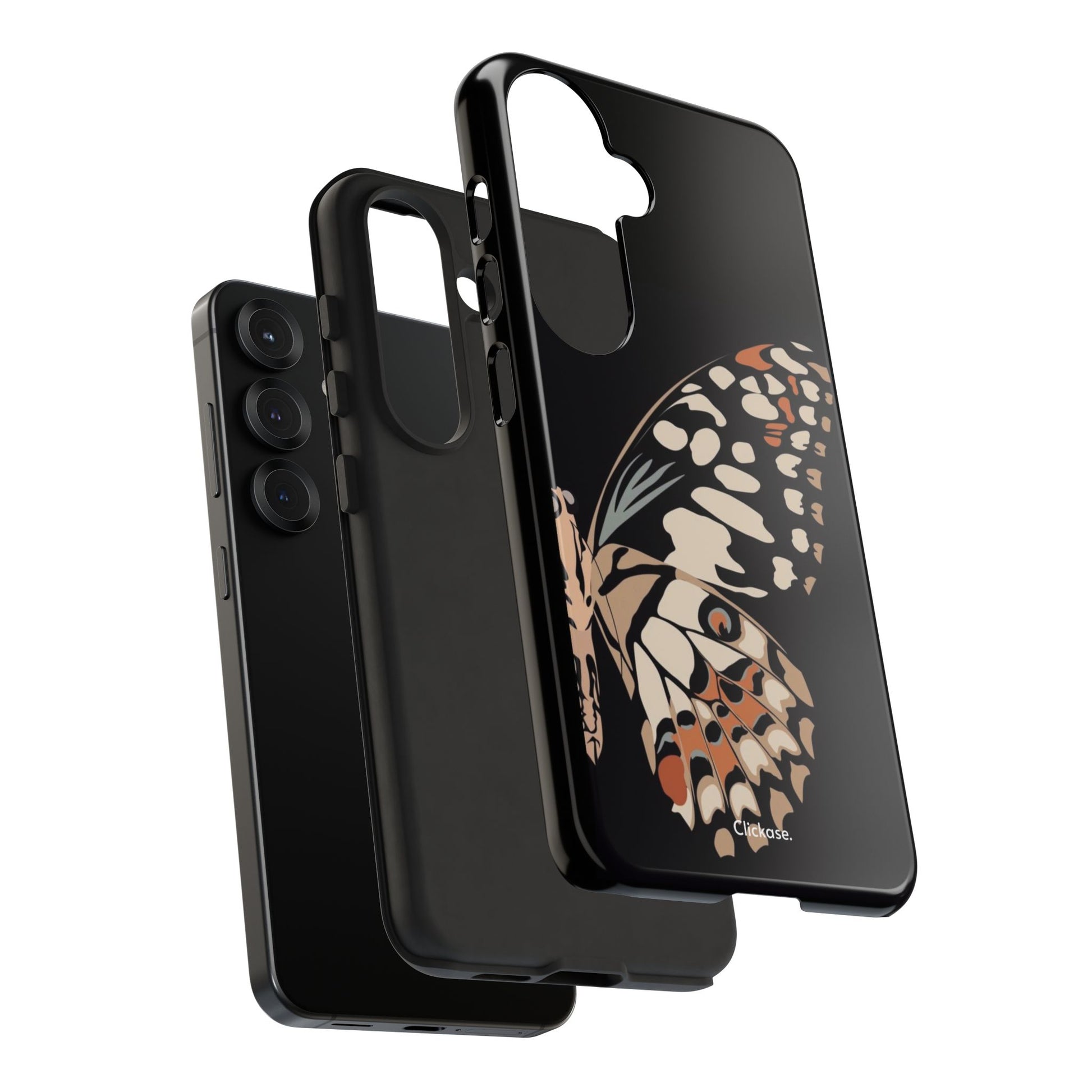 Butterfly Black Tough Phone Case by