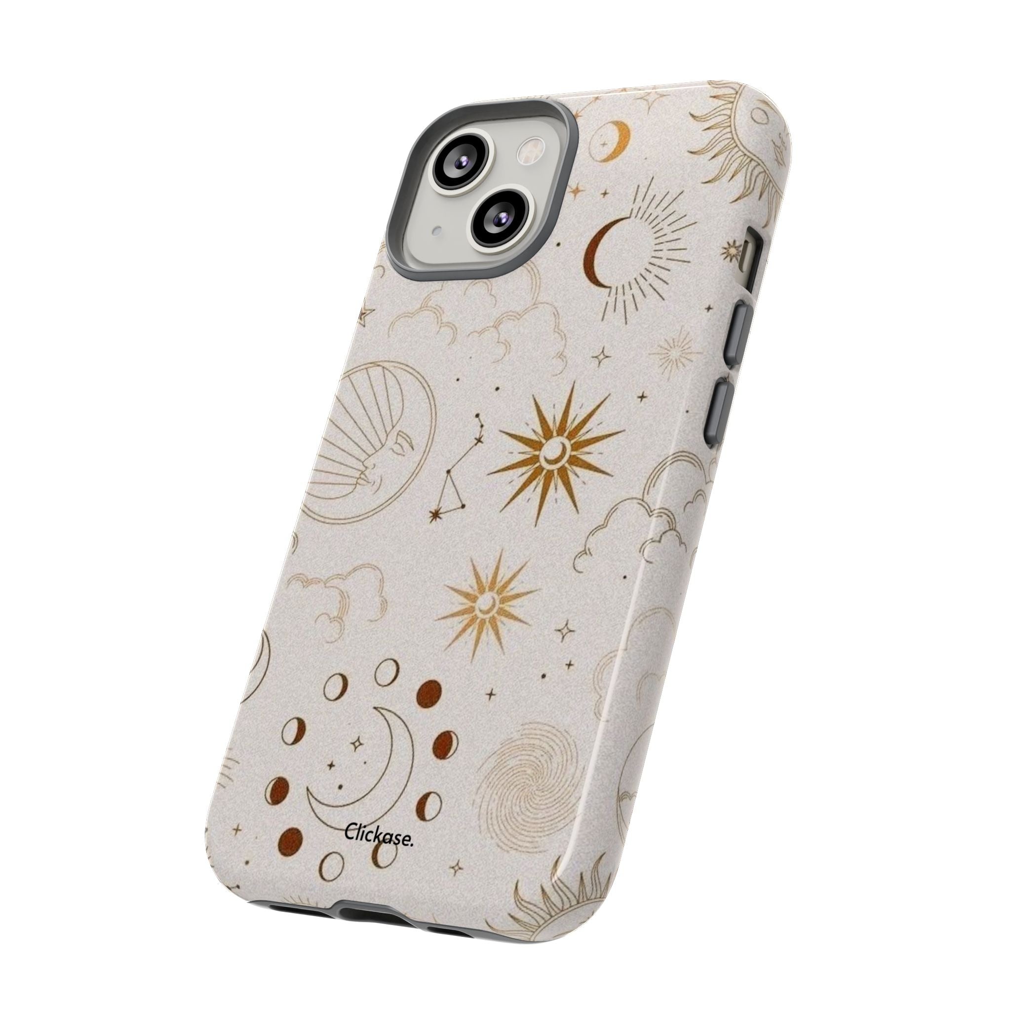 Astrology Celestial Moon and Star Pattern Tough Phone Case by