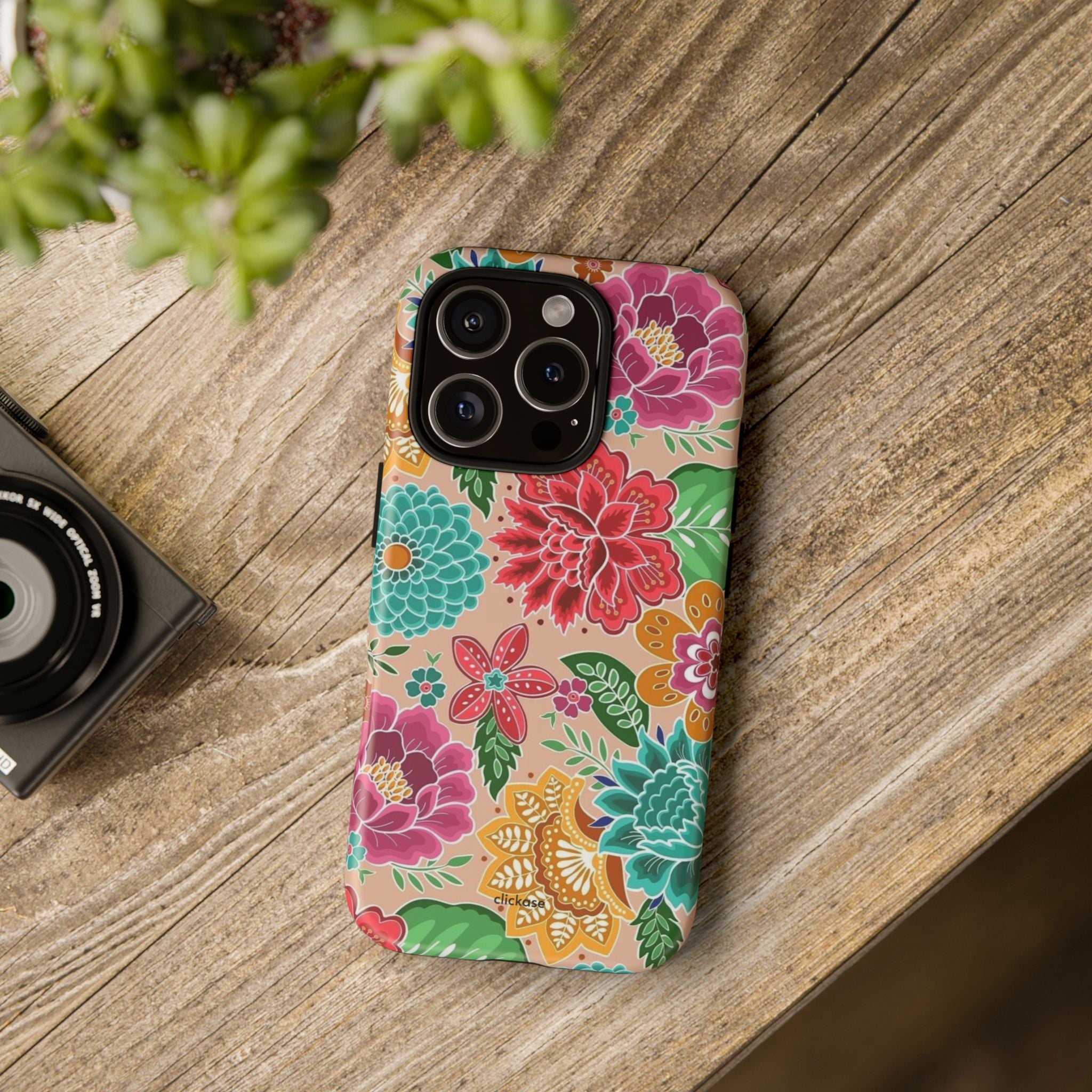 Cute Floral Design Tough Phone Case by