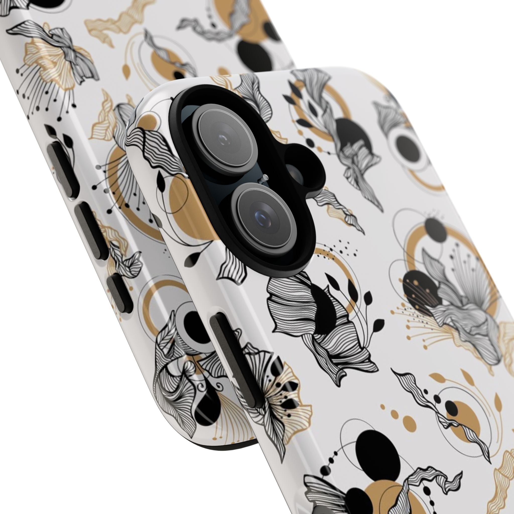 Abstract Floral Design Tough Phone Cases by