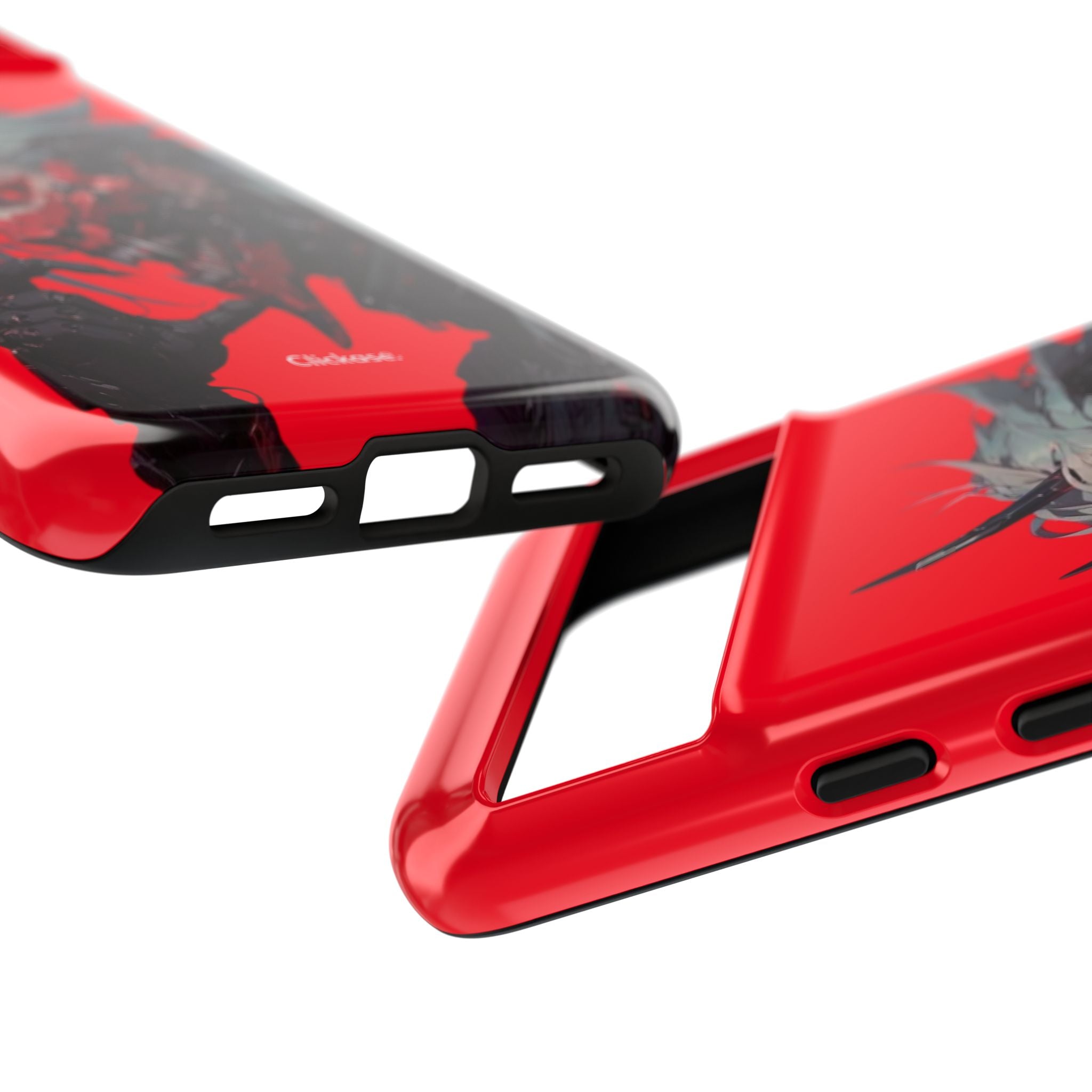 Demon Core Awakening – Futuristic Oni Cyborg Tough Phone Case by