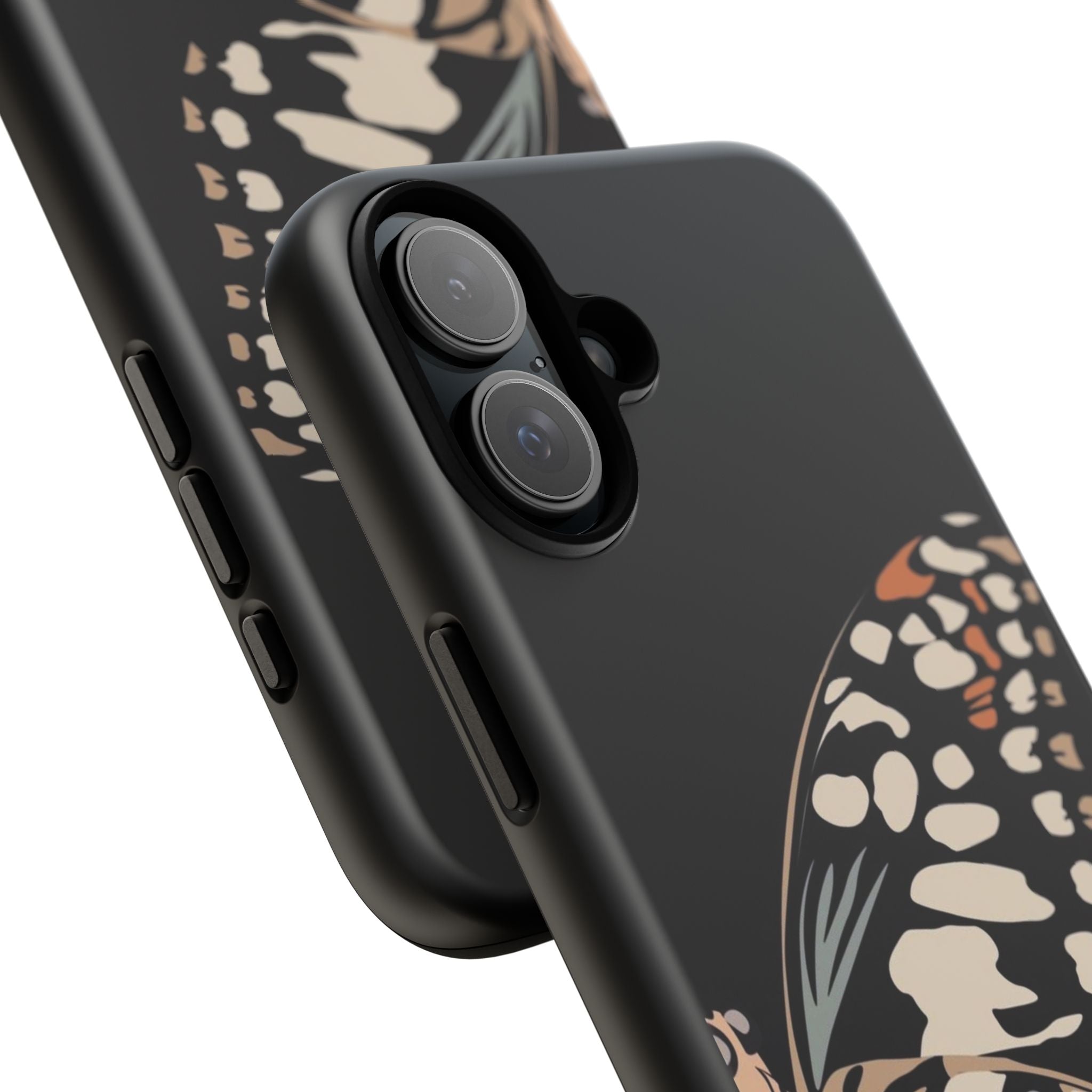 Butterfly Black Tough Phone Case by