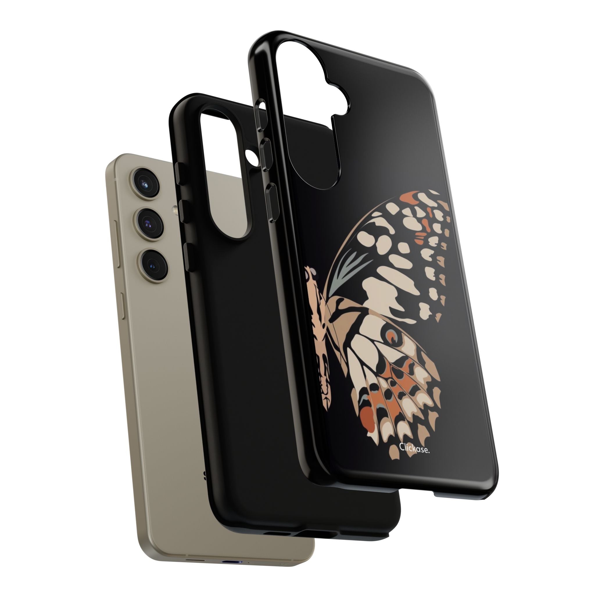 Butterfly Black Tough Phone Case by