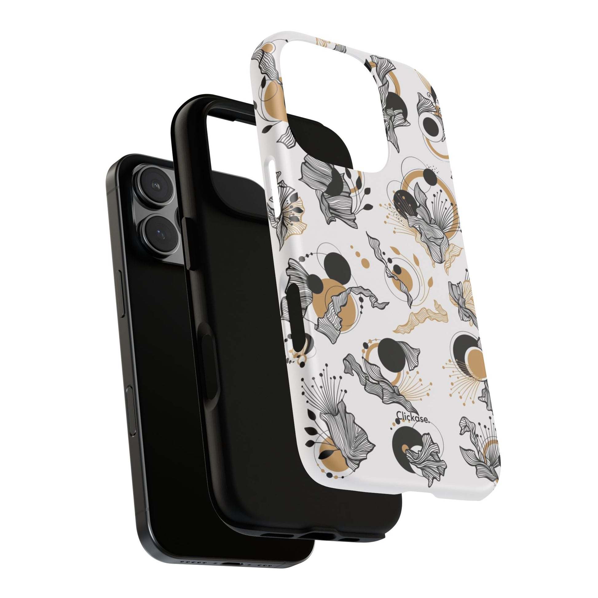 Abstract Floral Design Tough Phone Cases by