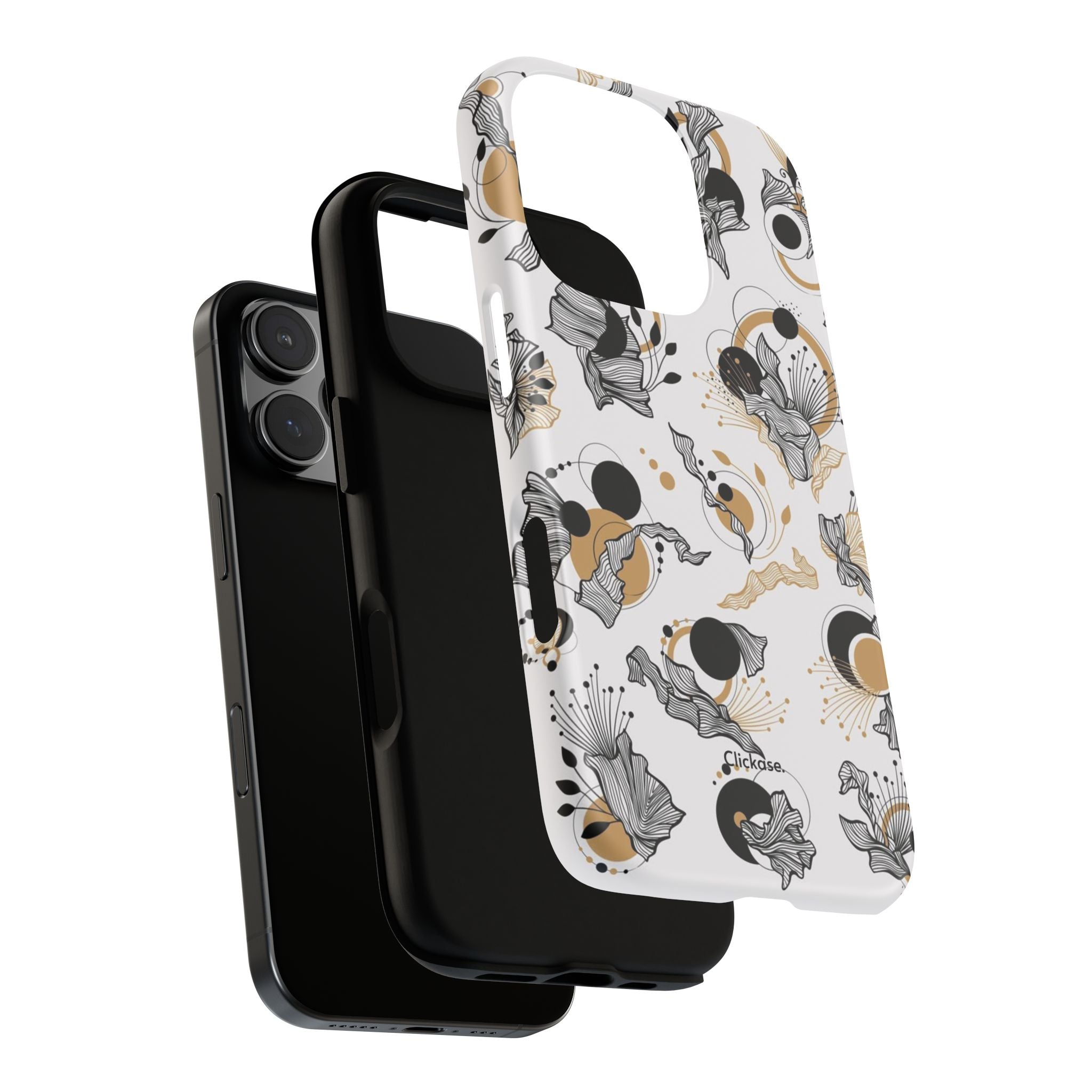 Abstract Floral Design Tough Phone Cases by