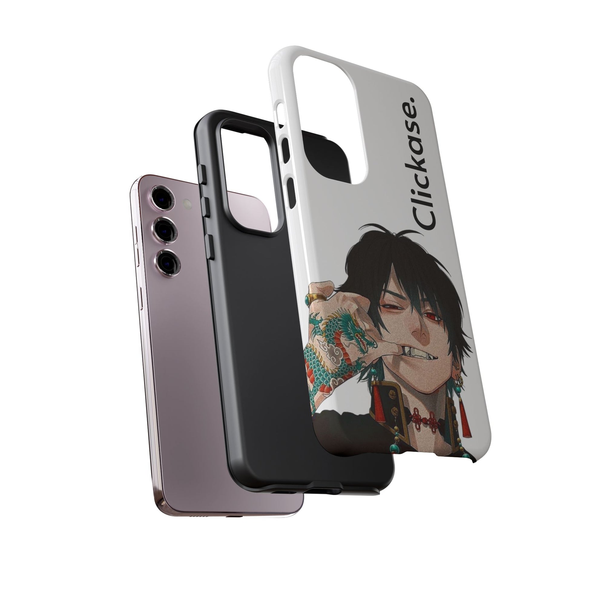 Edgy Anime Rebel Character - Tough Phone Case by