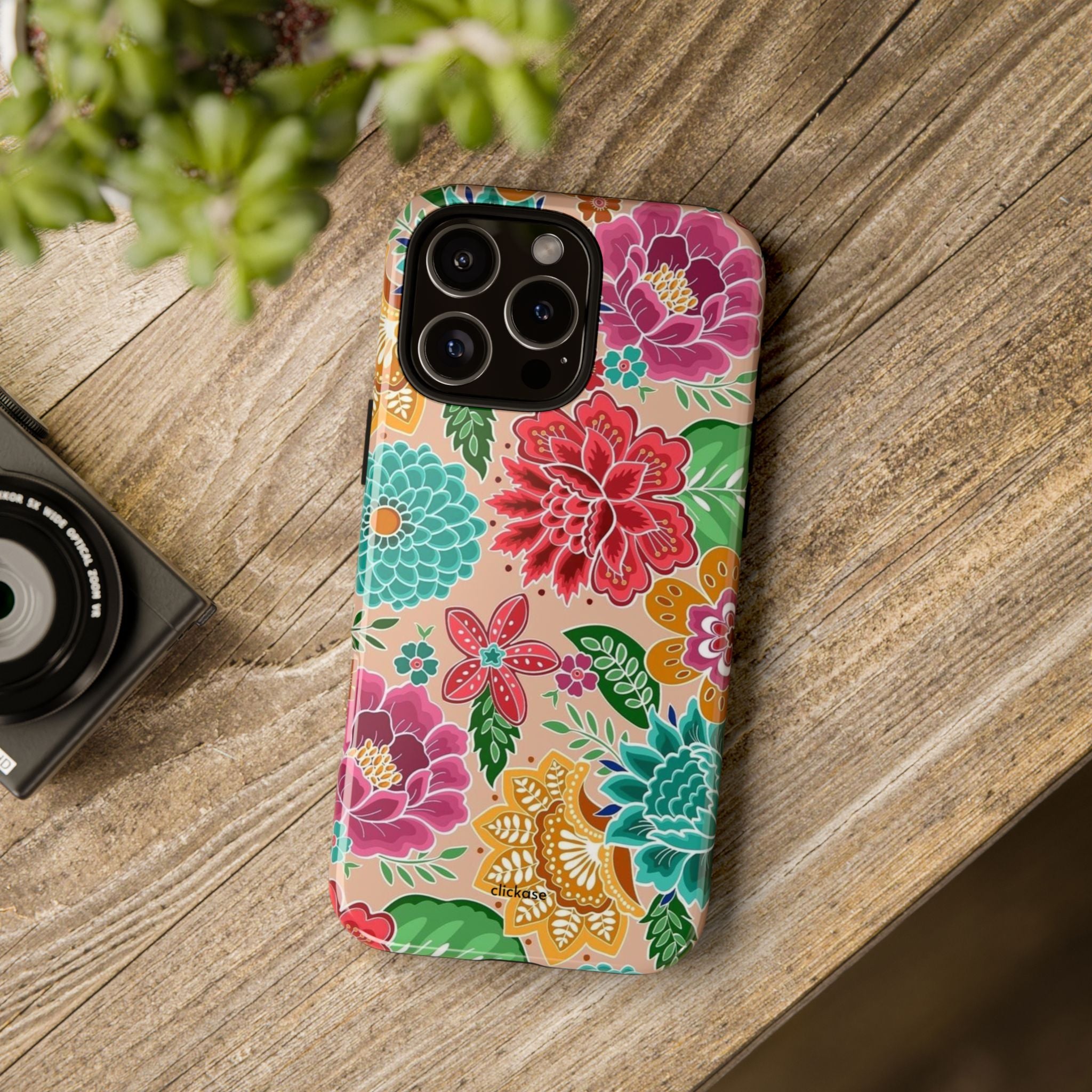 Cute Floral Design Tough Phone Case by