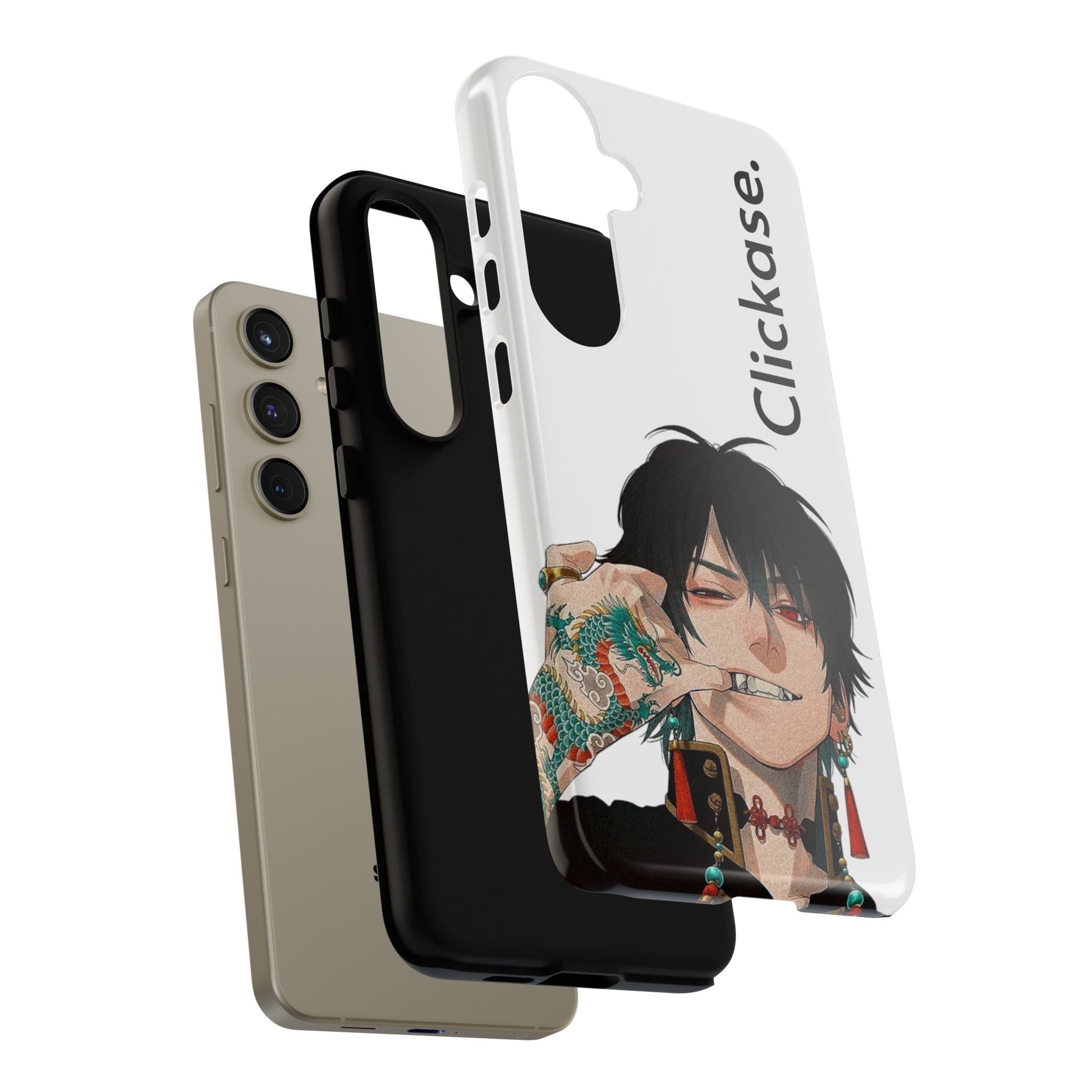 Edgy Anime Rebel Character - Tough Phone Case by