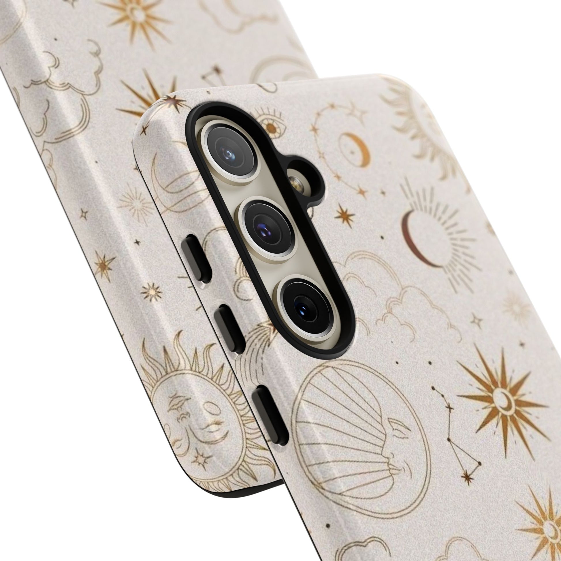 Astrology Celestial Moon and Star Pattern Tough Phone Case by