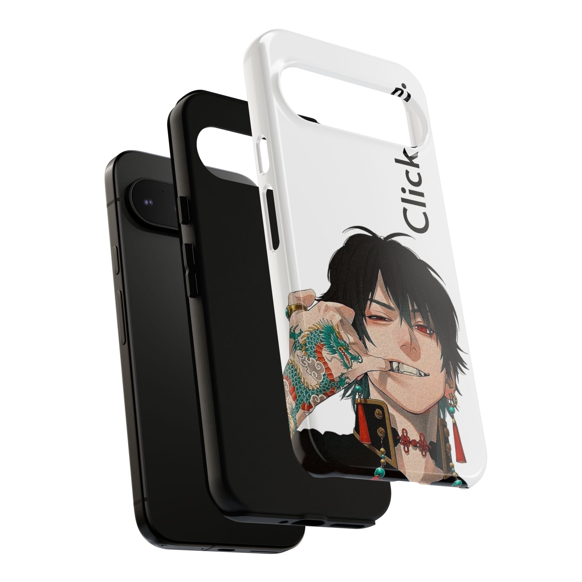 Edgy Anime Rebel Character - Tough Phone Case by