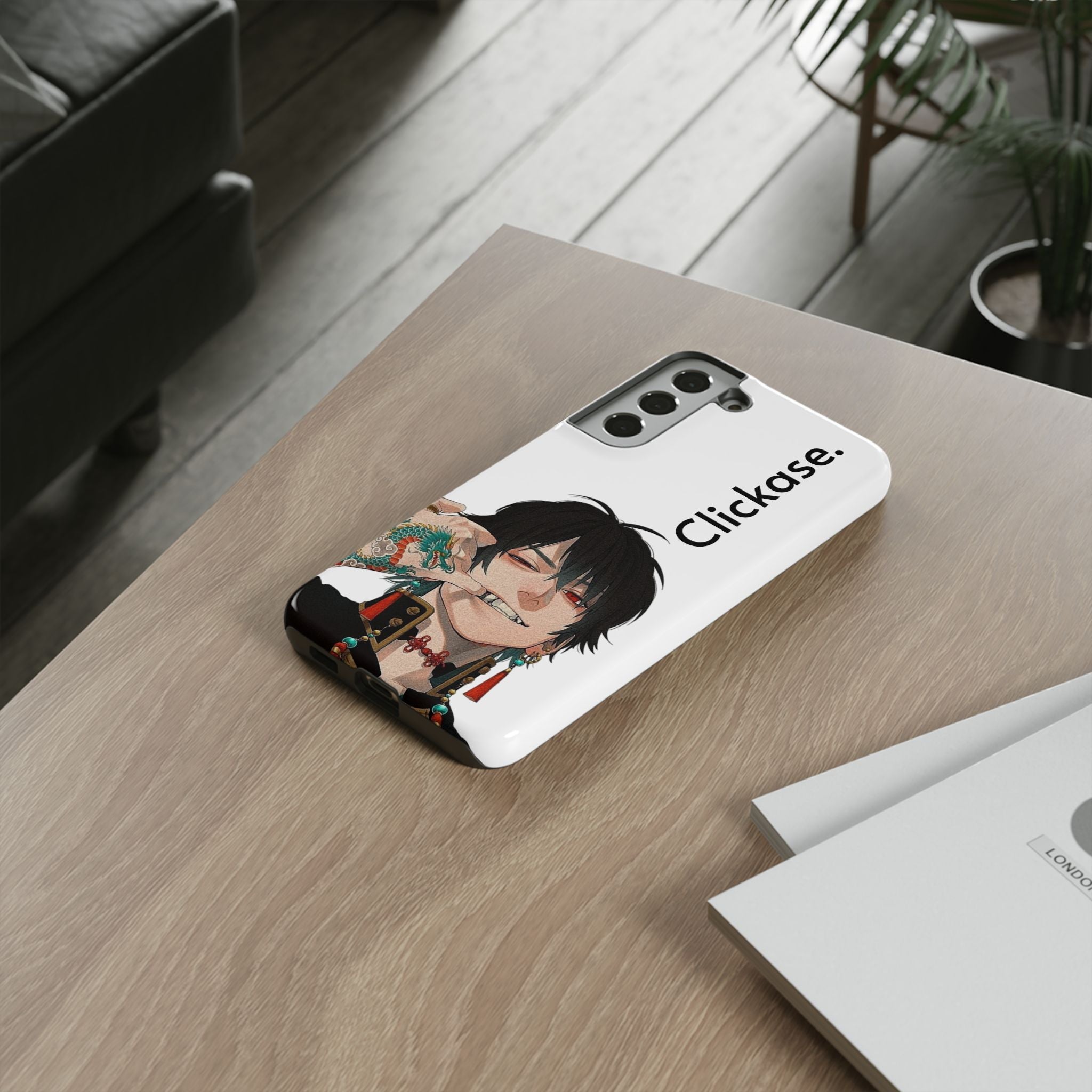 Edgy Anime Rebel Character - Tough Phone Case by