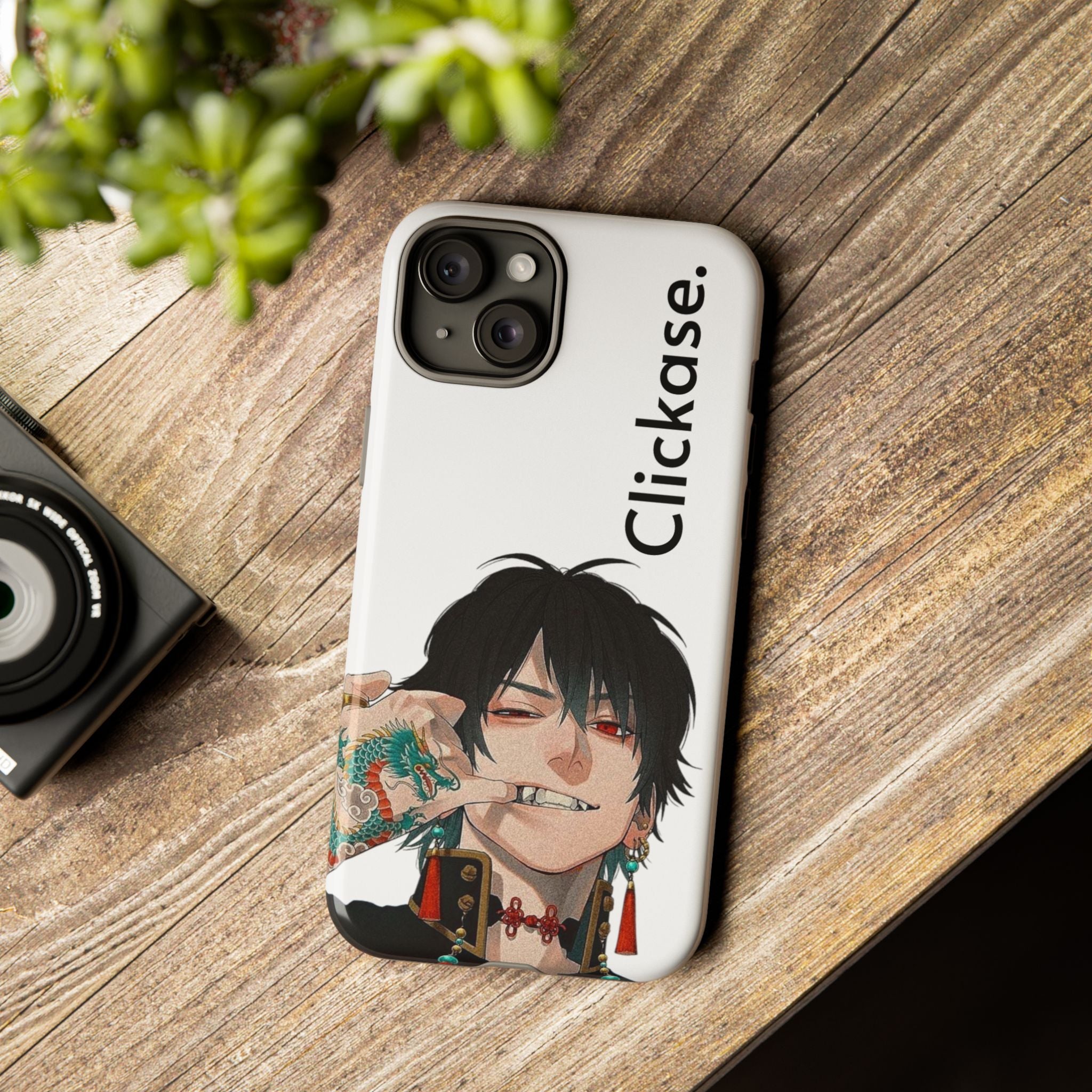 Edgy Anime Rebel Character - Tough Phone Case by