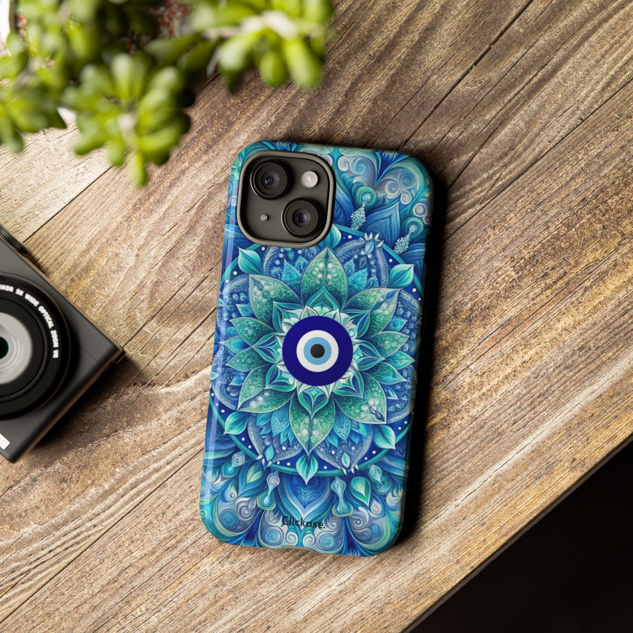 Mandala Design Blue Eye Pattern Tough Phone Case by