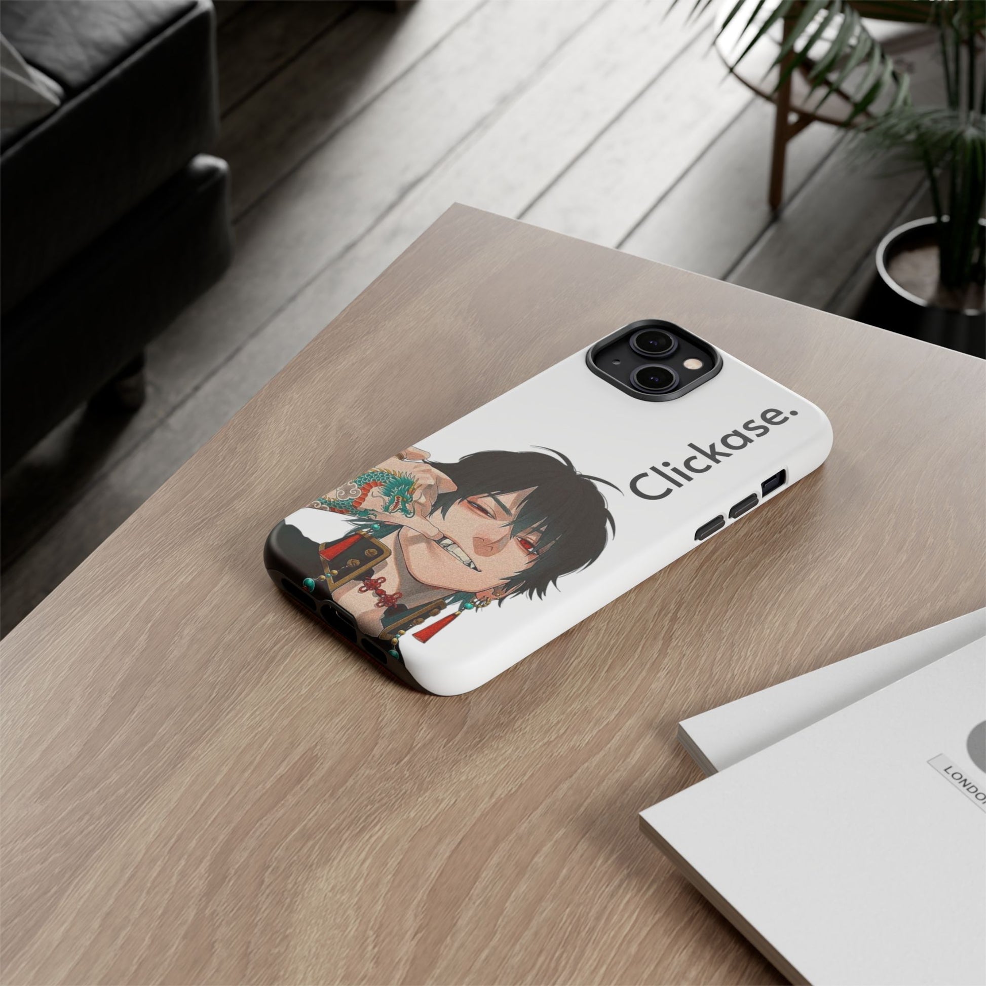 Edgy Anime Rebel Character - Tough Phone Case by