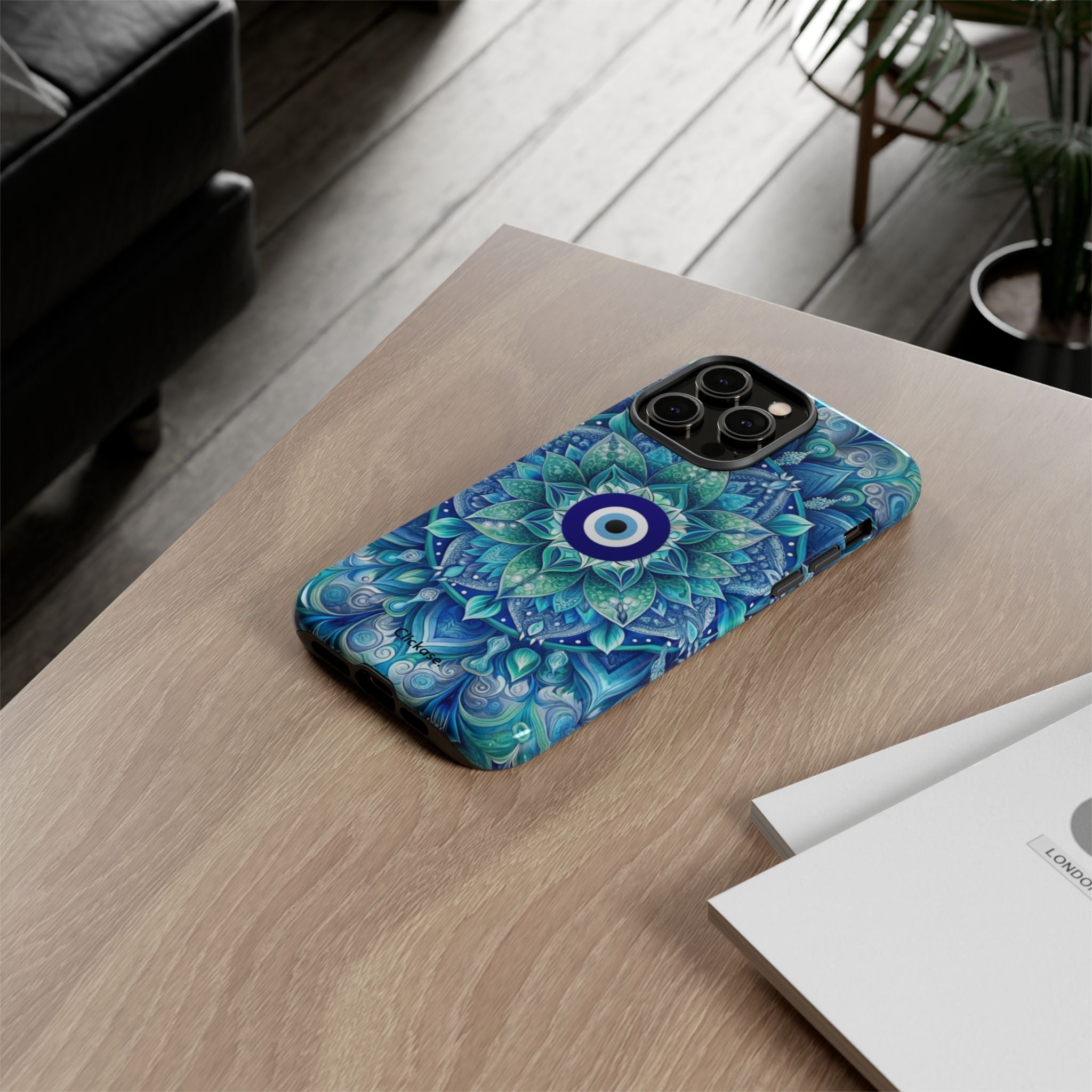Mandala Design Blue Eye Pattern Tough Phone Case by