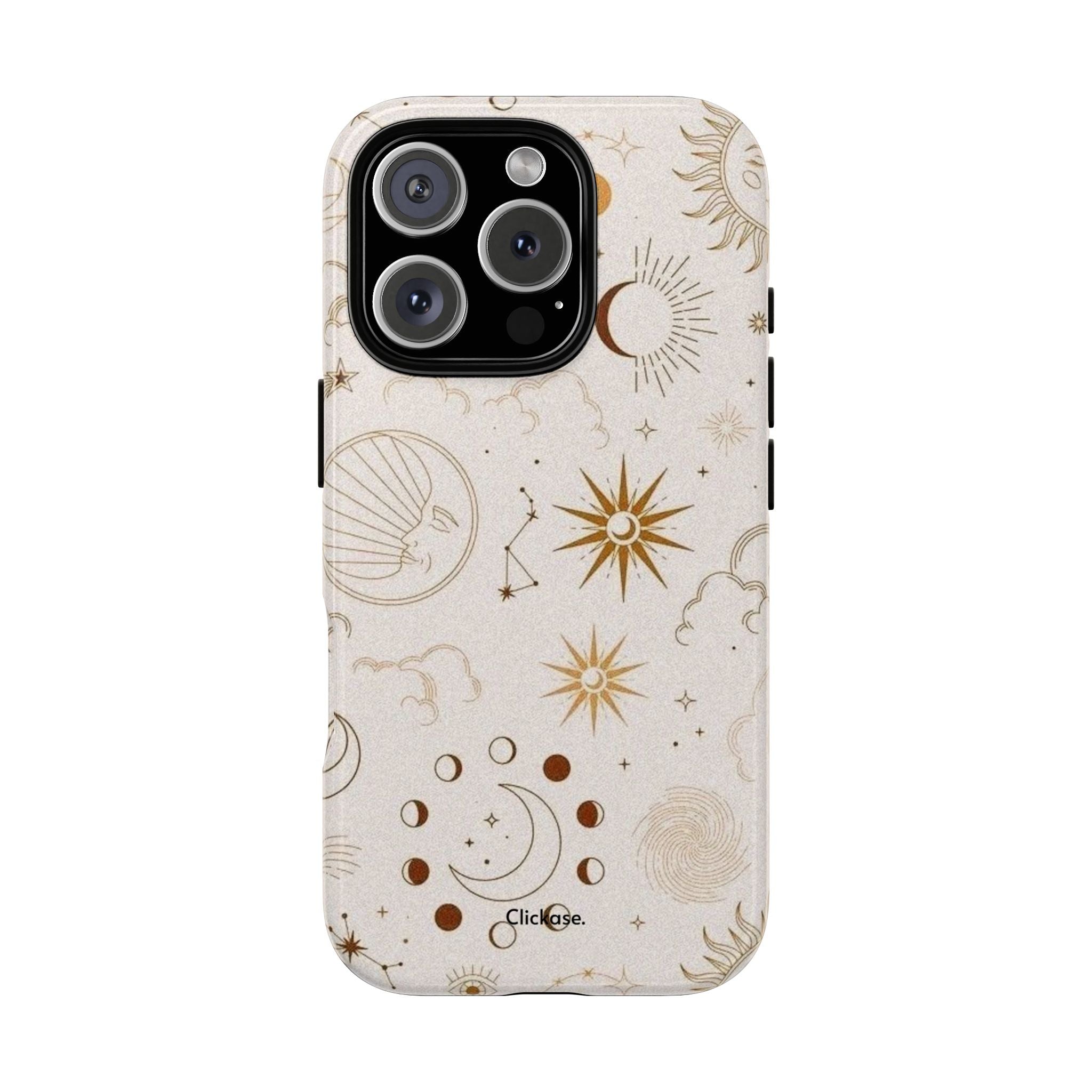 Astrology Celestial Moon and Star Pattern Tough Phone Case by